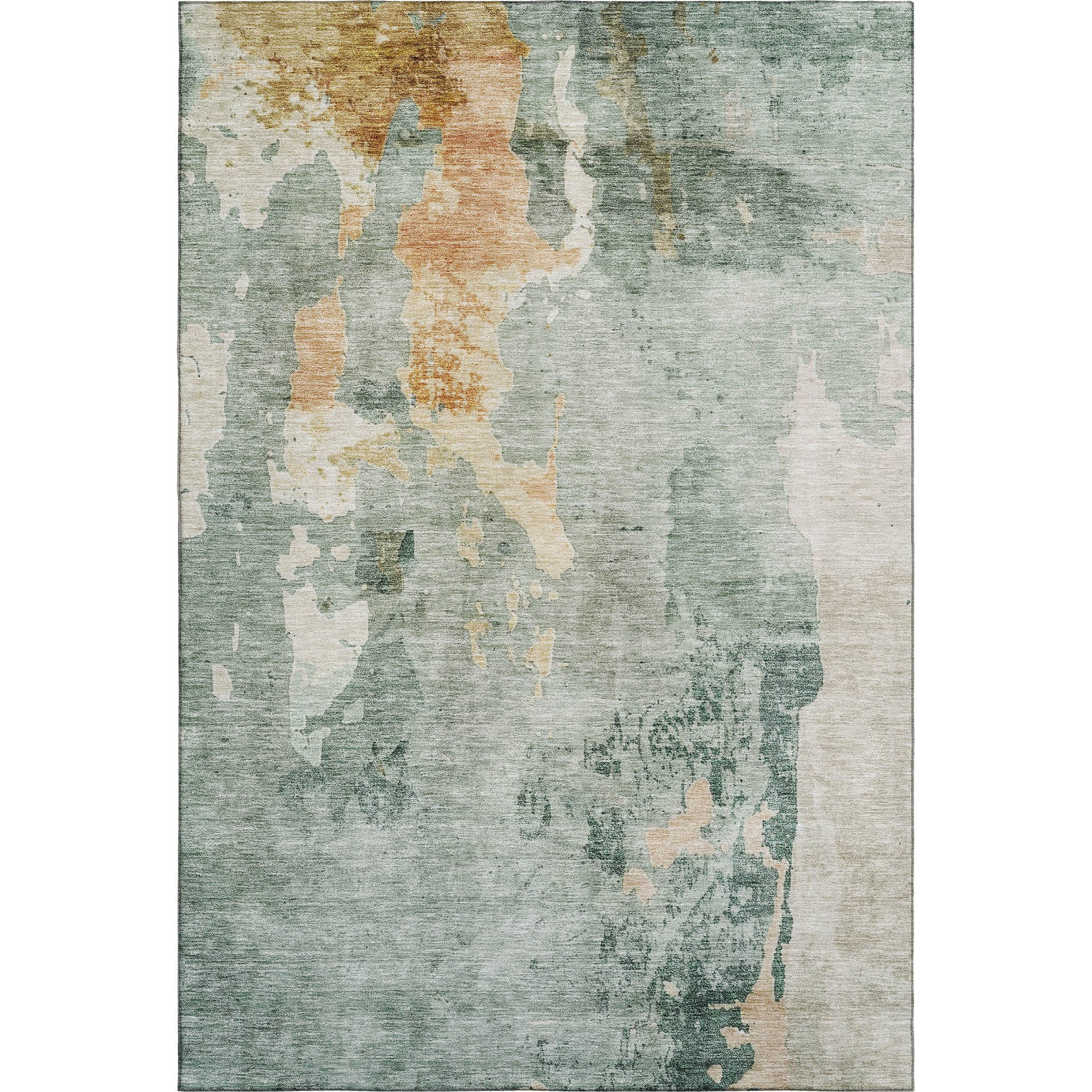 Sarajevo Machine Washable Transitional Seafoam Blue Rug 2'6" x 3'10" #shape_Rectangle