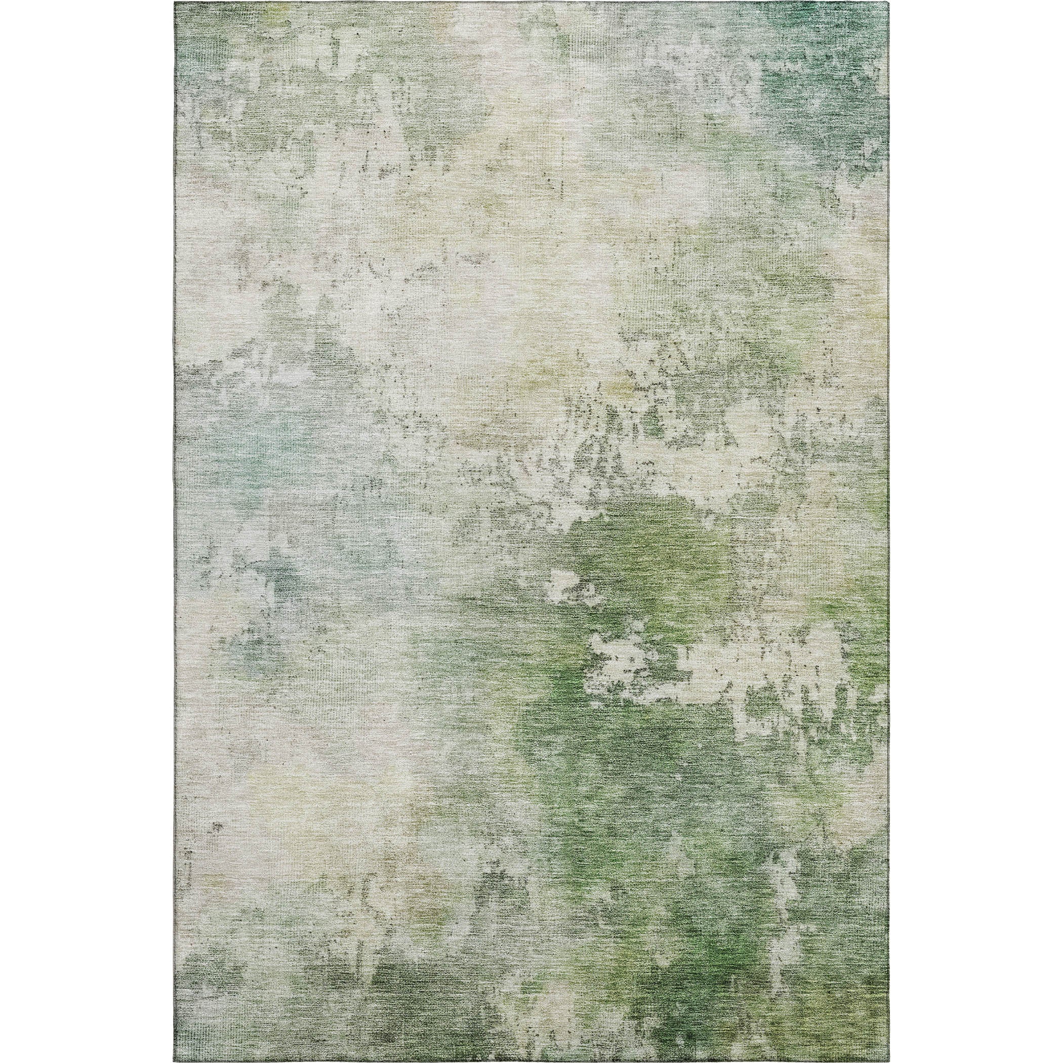 Rome Machine Washable Transitional Aloe Green Rug 2'6" x 3'10" #shape_Rectangle