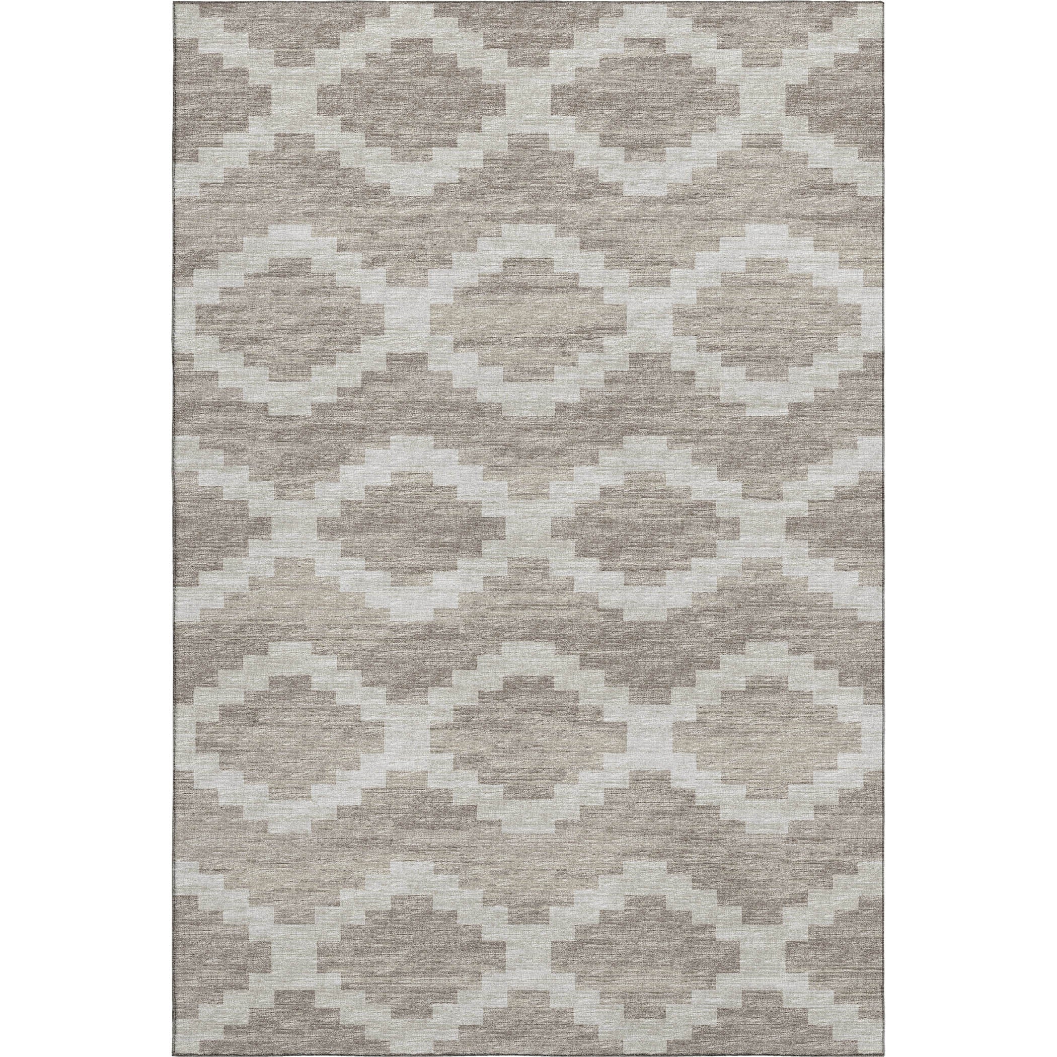 Queenstown Machine Washable Transitional Tan Neutral Rug 2'6" x 3'10" #shape_Rectangle