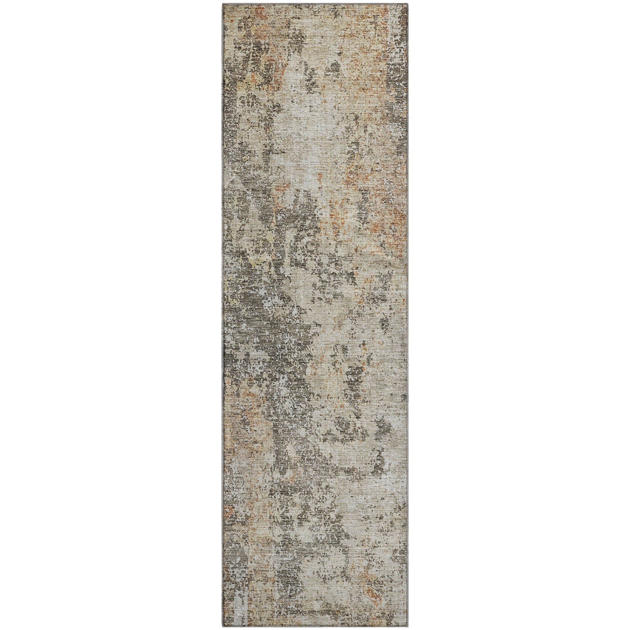 Chiang Mai Machine Washable Transitional Terracotta Orange Rug 2'3" x 7'6" #shape_Runner