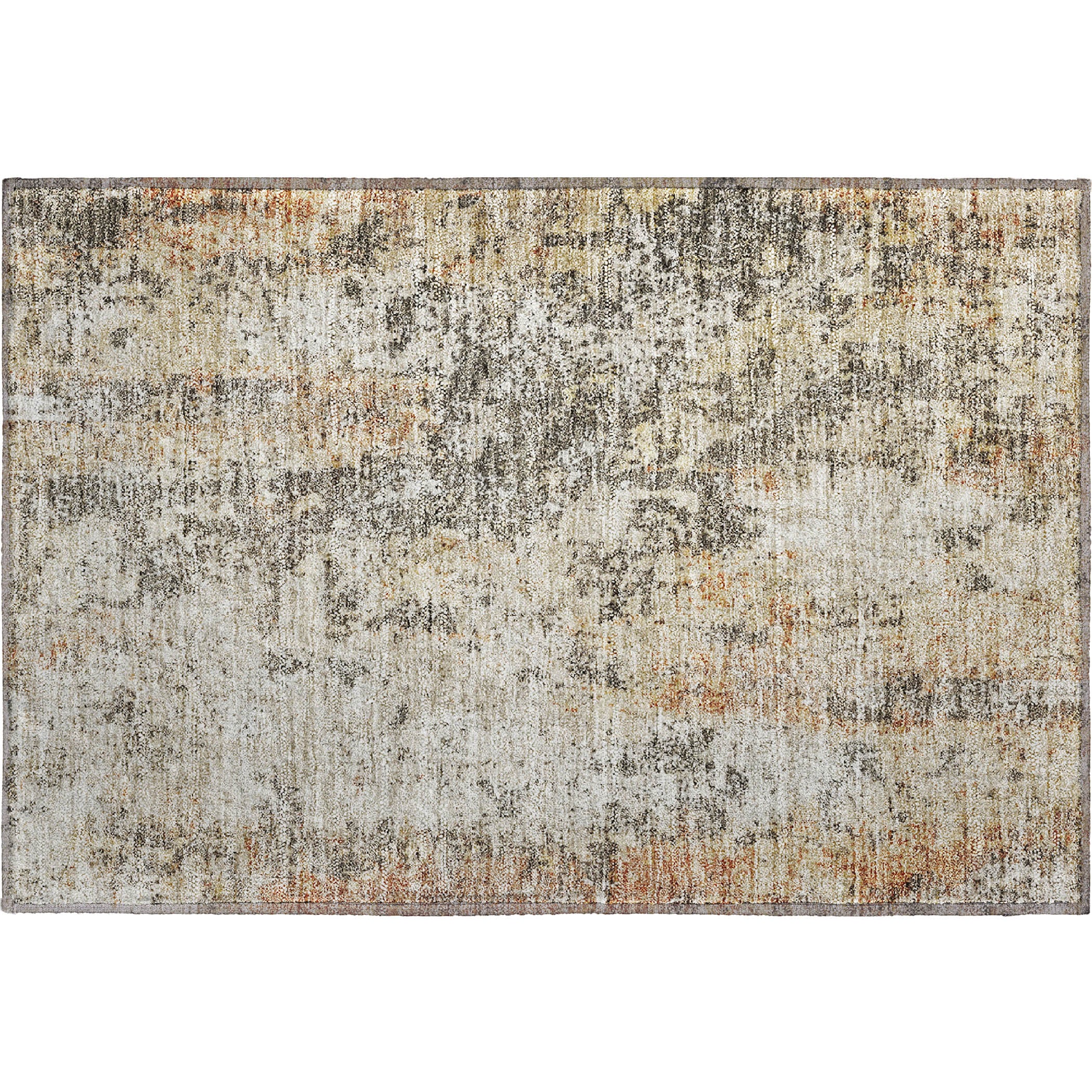 Chiang Mai Machine Washable Transitional Terracotta Orange Rug 1'8" x 2'6" #shape_Rectangle