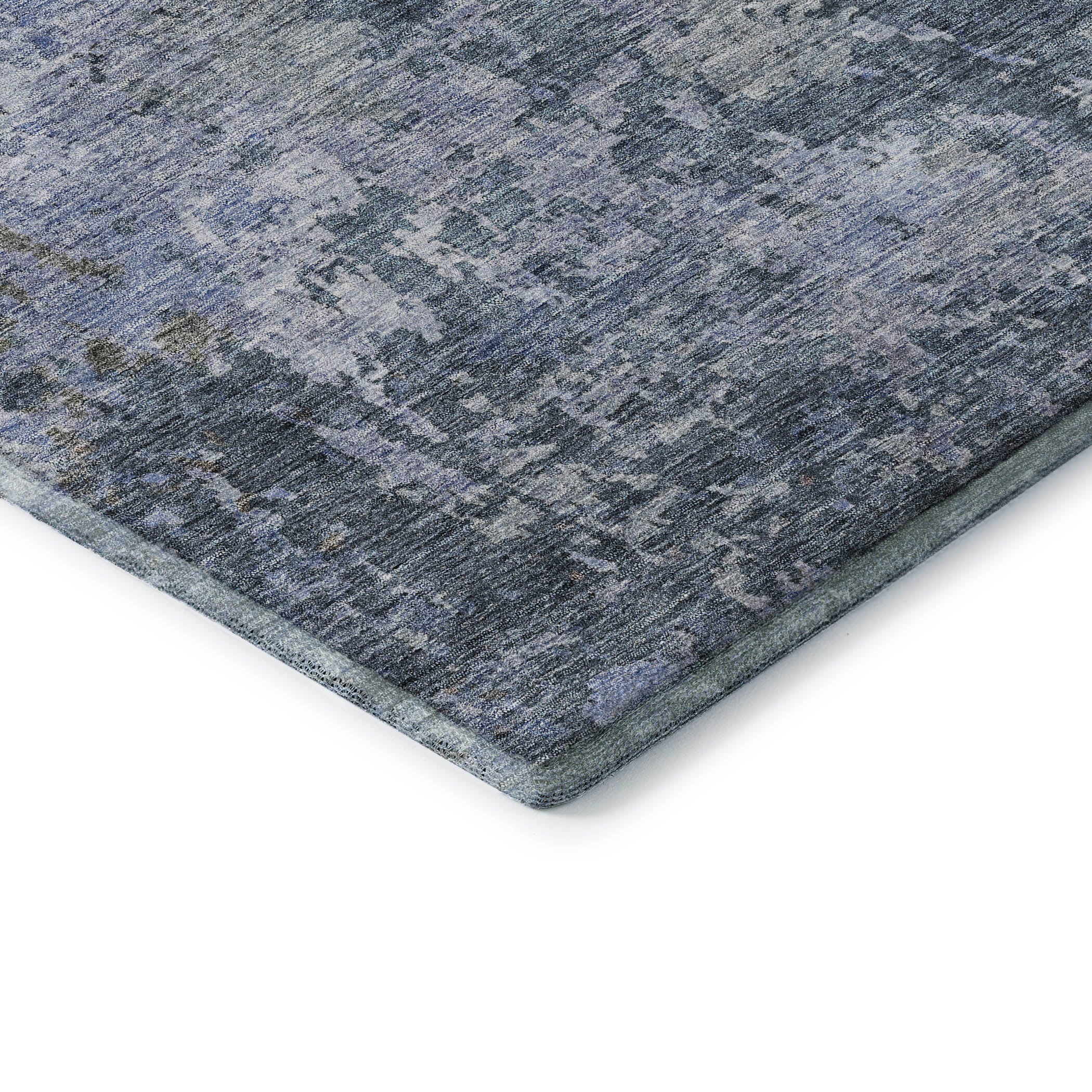 Lucerne Machine Washable Transitional Blue Rug 1'8" x 2'6" #shape_Rectangle