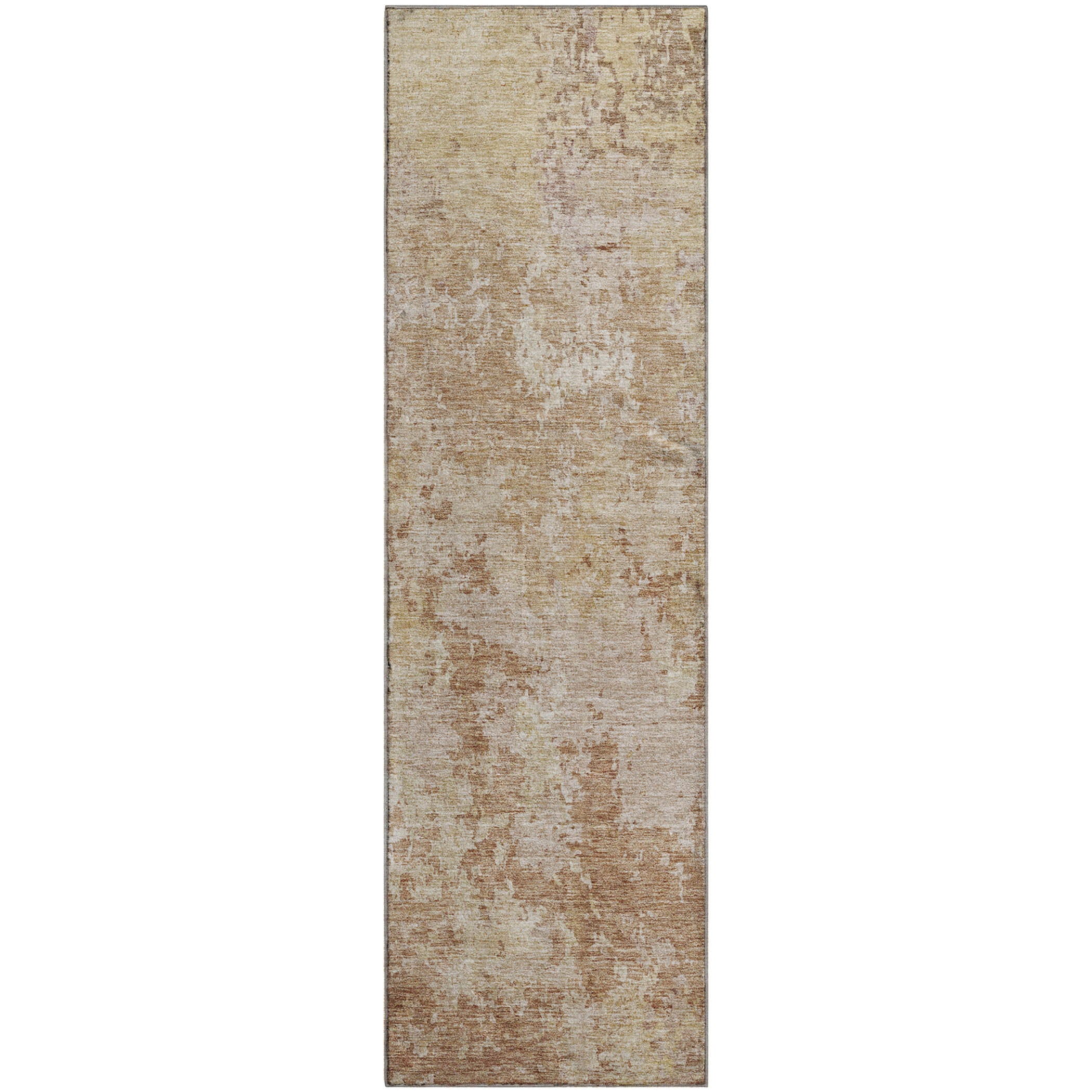 Lucerne Machine Washable Transitional Copper Orange Rug 2'3" x 7'6" #shape_Runner