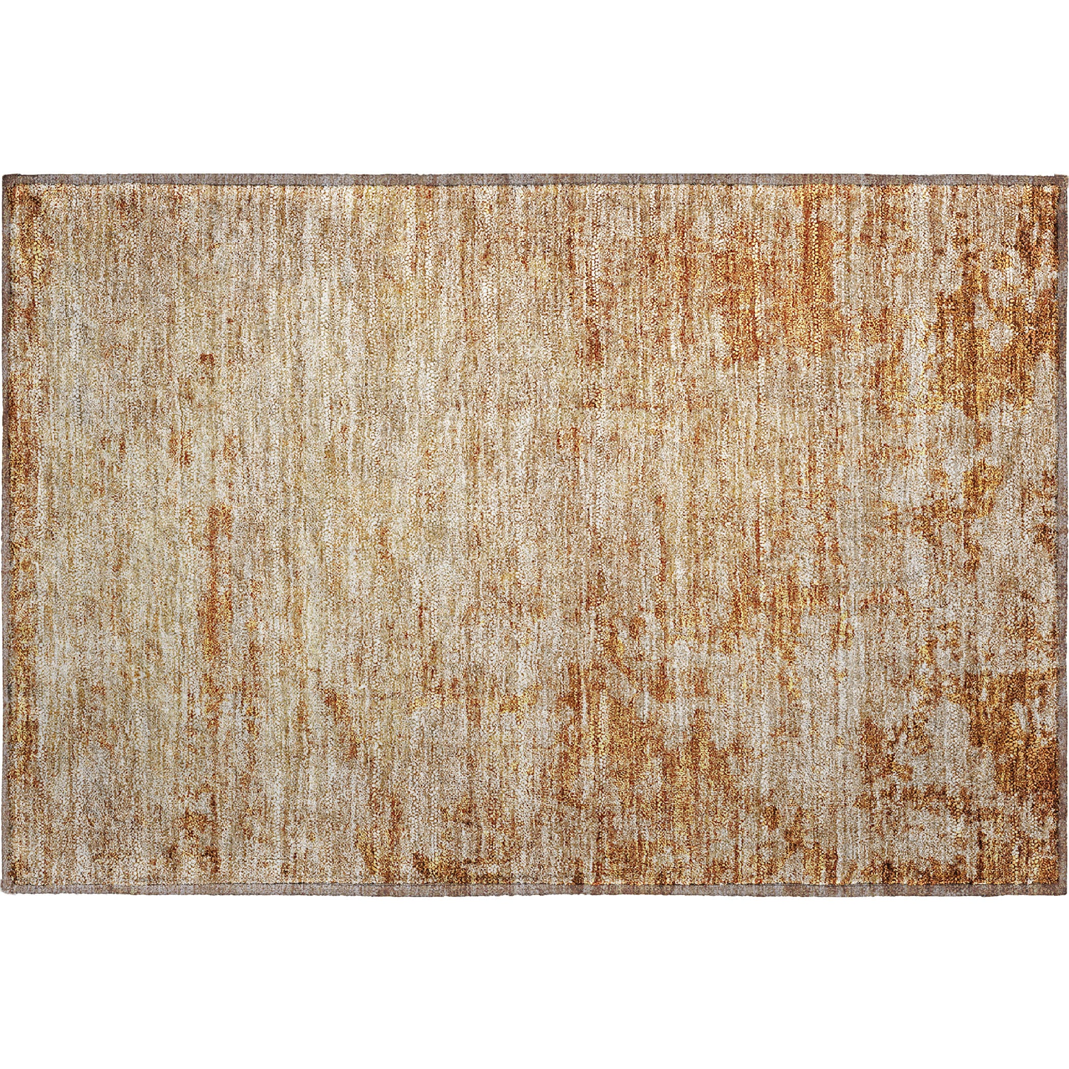 Bangkok Machine Washable Transitional Copper Orange Rug 1'8" x 2'6" #shape_Rectangle