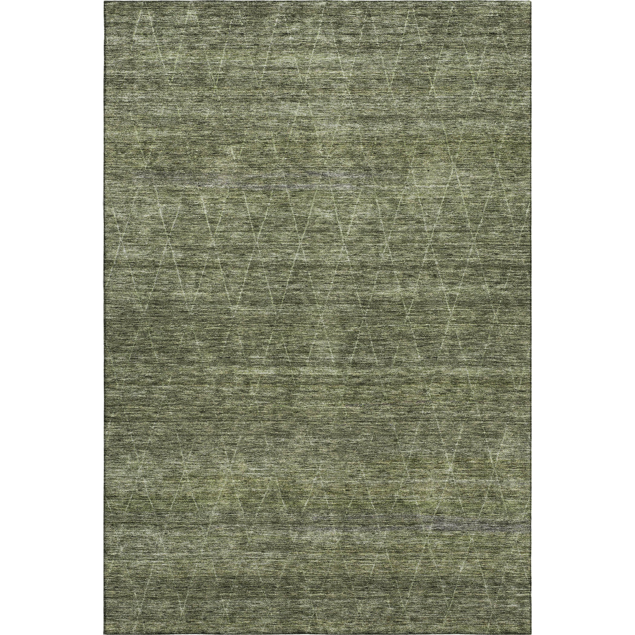 Bangkok Machine Washable Transitional Olive Green Rug 2'6" x 3'10" #shape_Rectangle