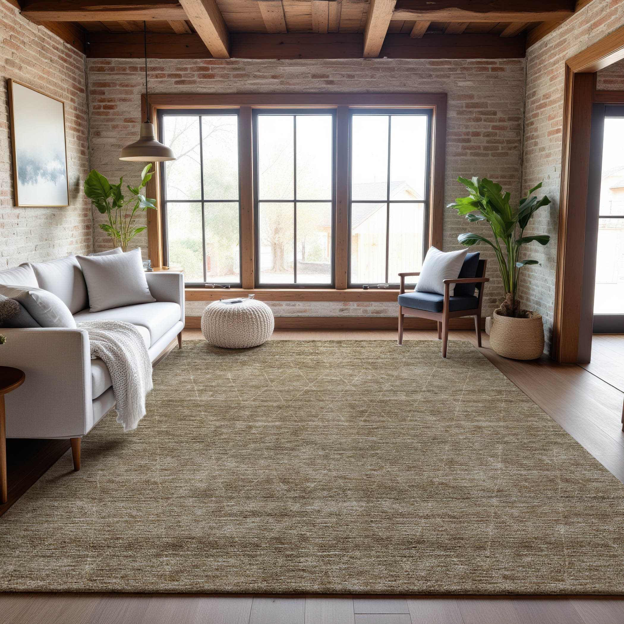 Bangkok Machine Washable Transitional Wheat Gold Rug 2'6" x 3'10" #shape_Rectangle