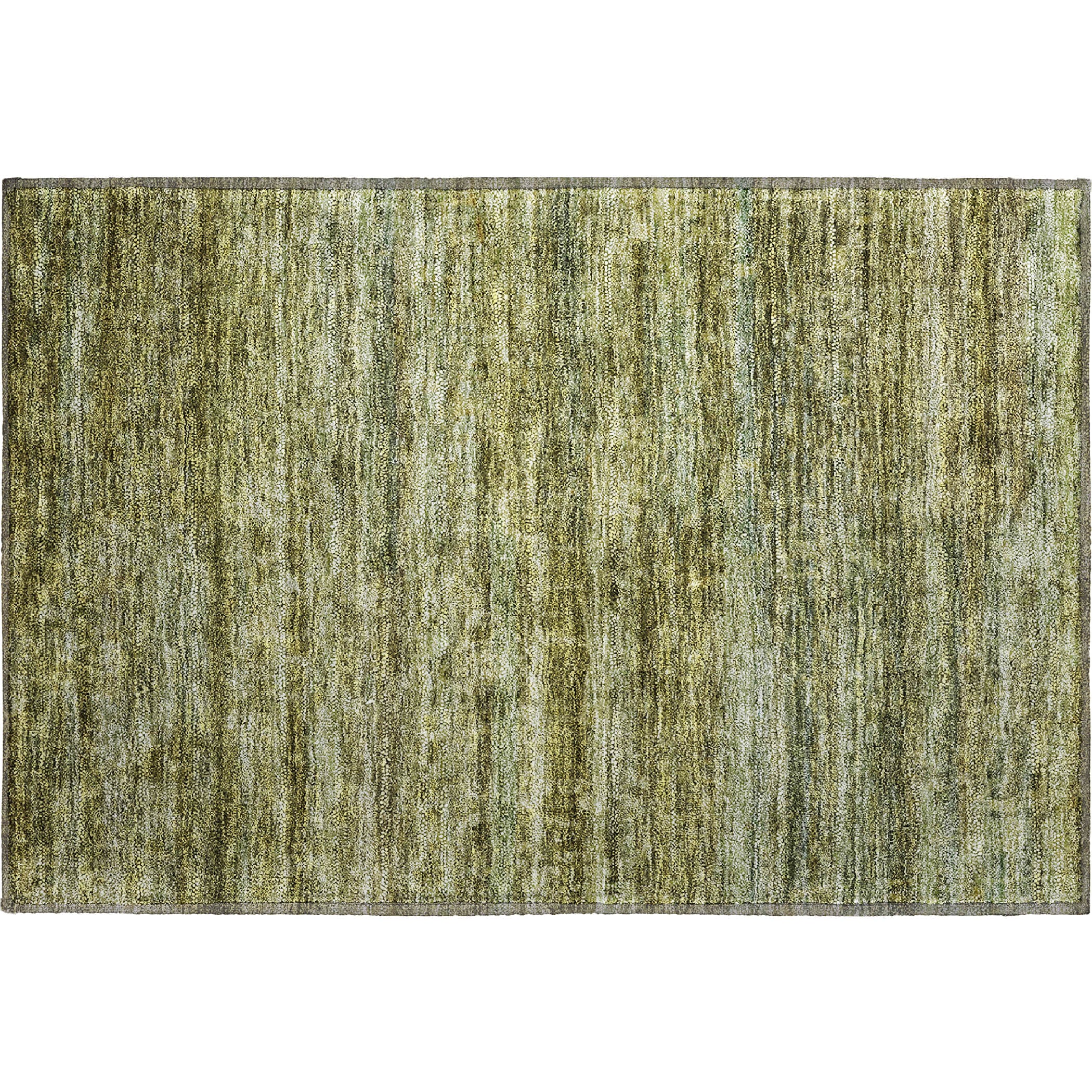 Mostar Machine Washable Transitional Olive Green Rug 1'8" x 2'6" #shape_Rectangle