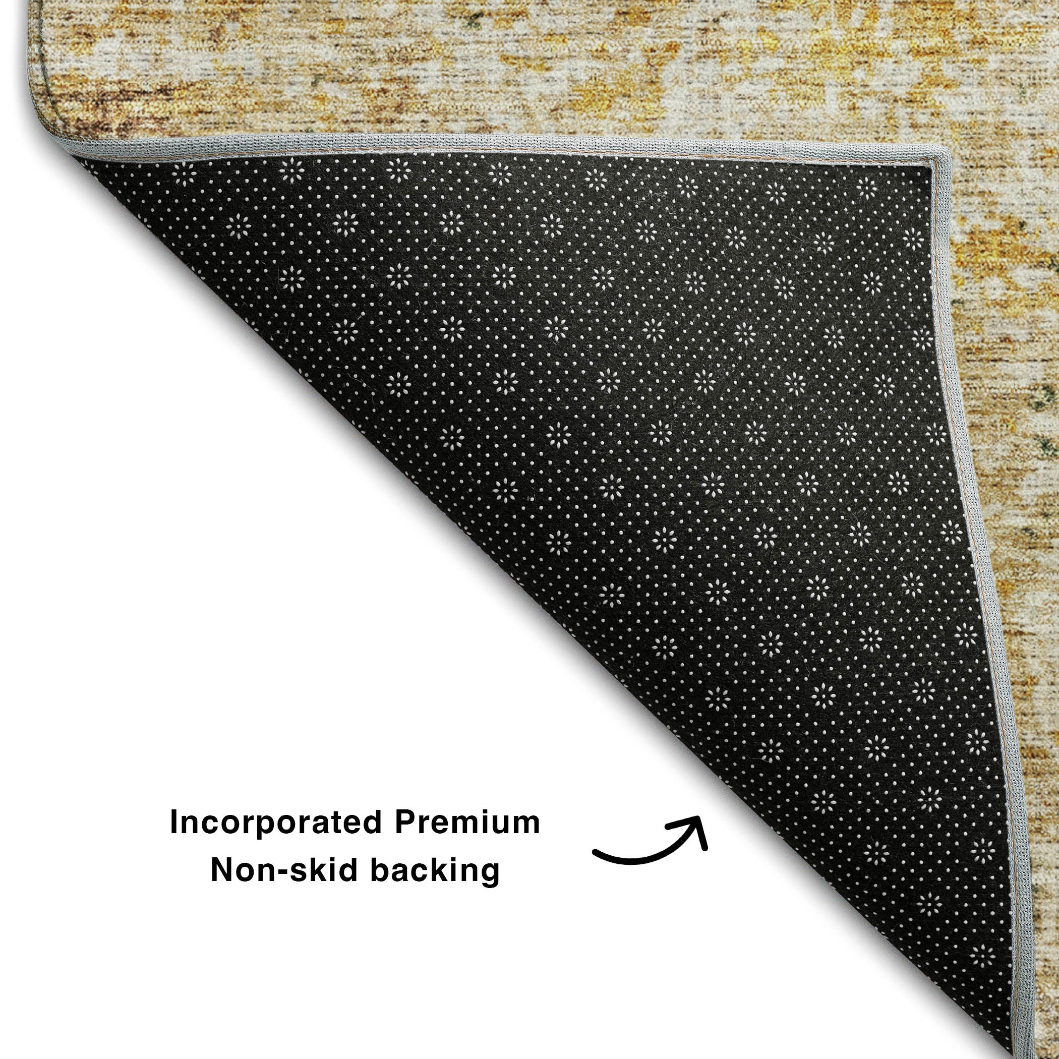 Cusco Machine Washable Transitional Gold Rug 1'8" x 2'6" #shape_Rectangle