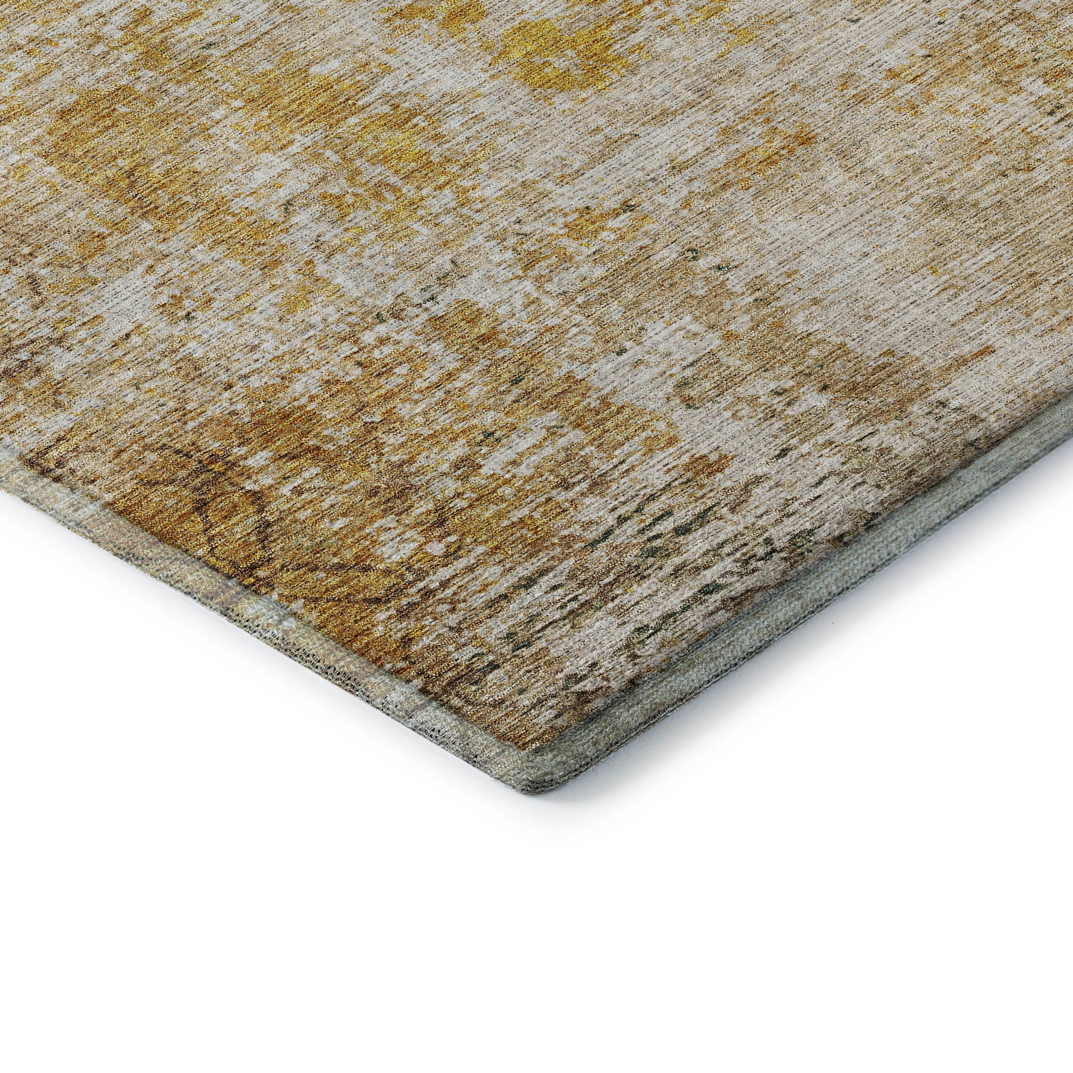 Cusco Machine Washable Transitional Gold Rug 1'8" x 2'6" #shape_Rectangle