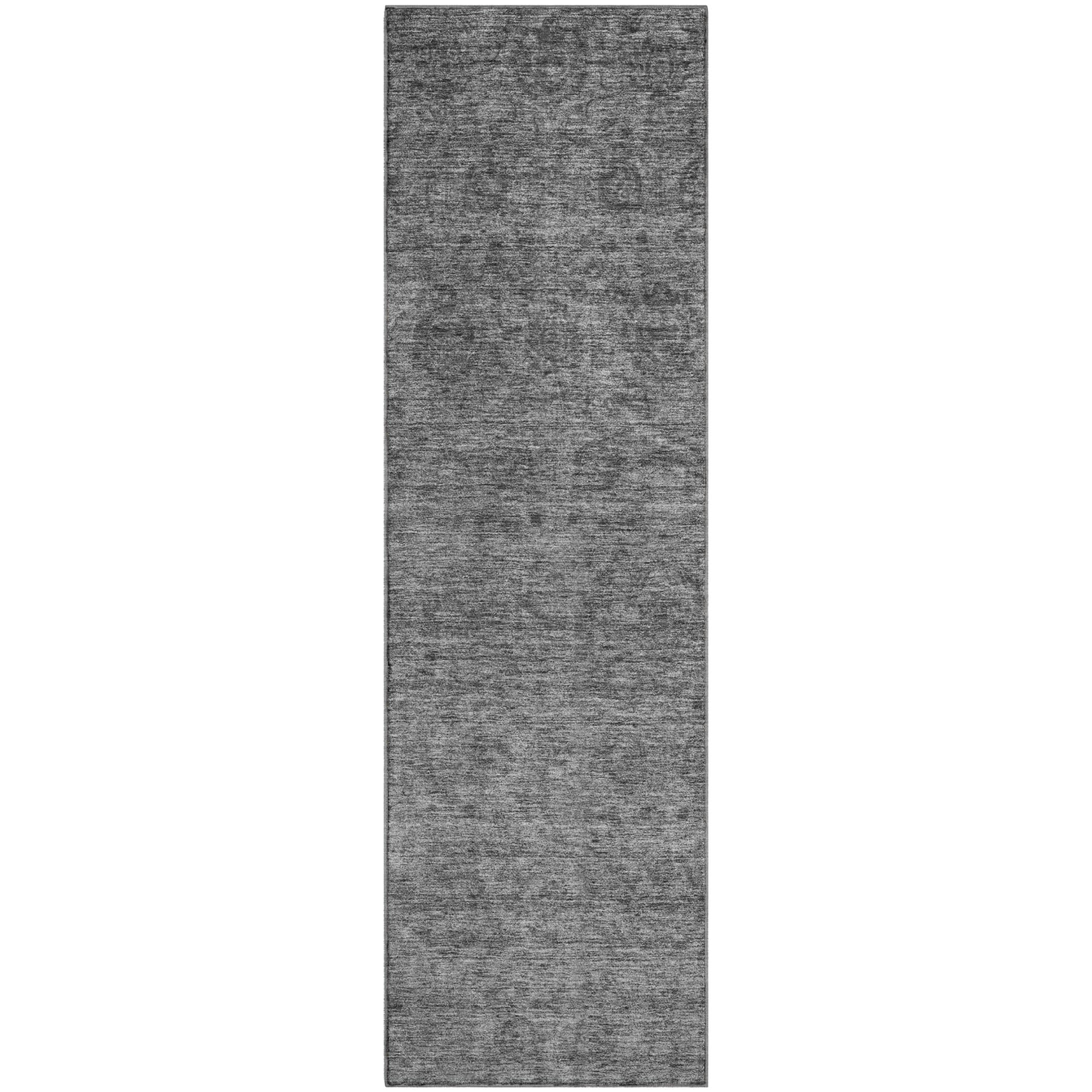 Reykjavik Machine Washable Transitional Gray Rug 2'3" x 7'6" #shape_Runner