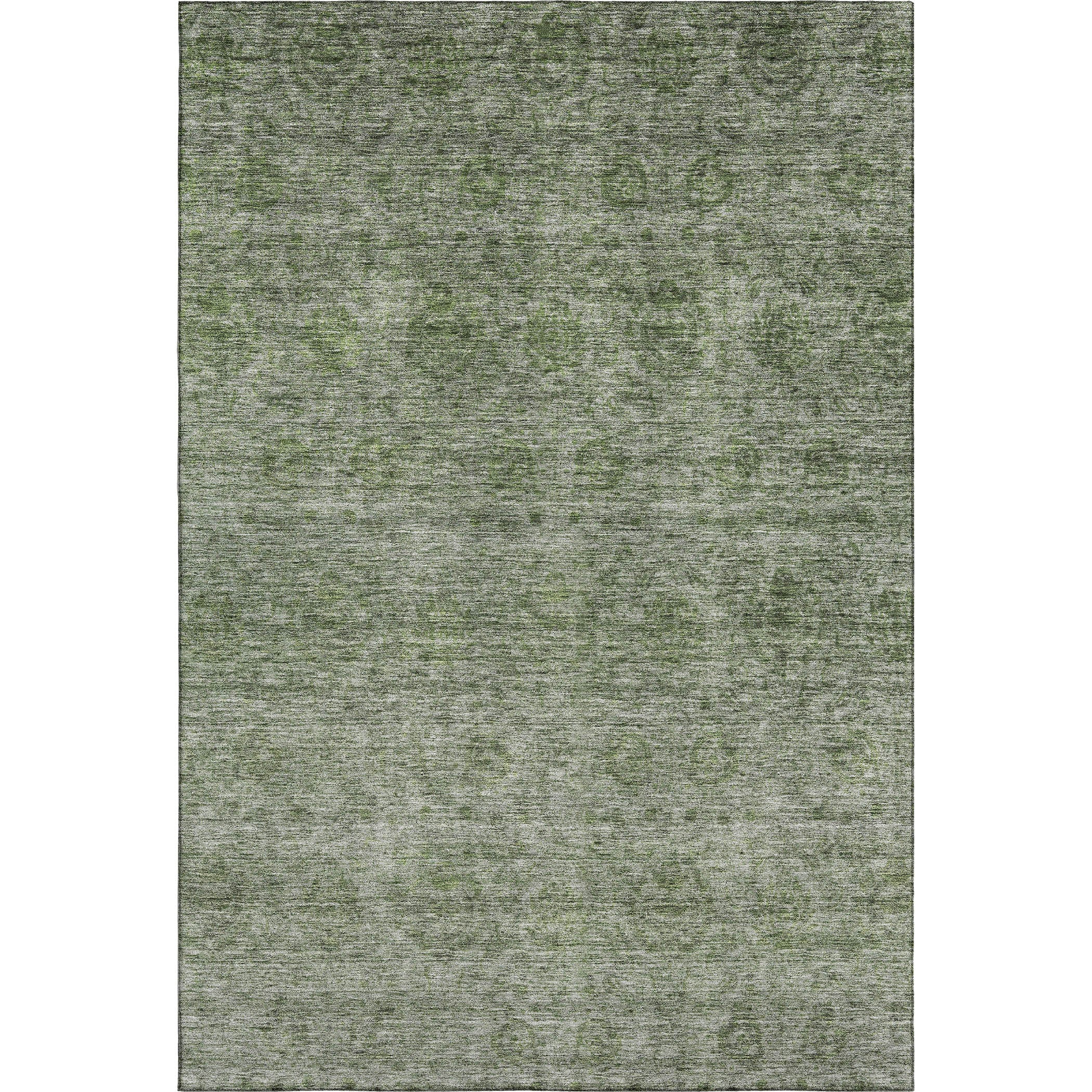 Reykjavik Machine Washable Transitional Olive Green Rug 2'6" x 3'10" #shape_Rectangle