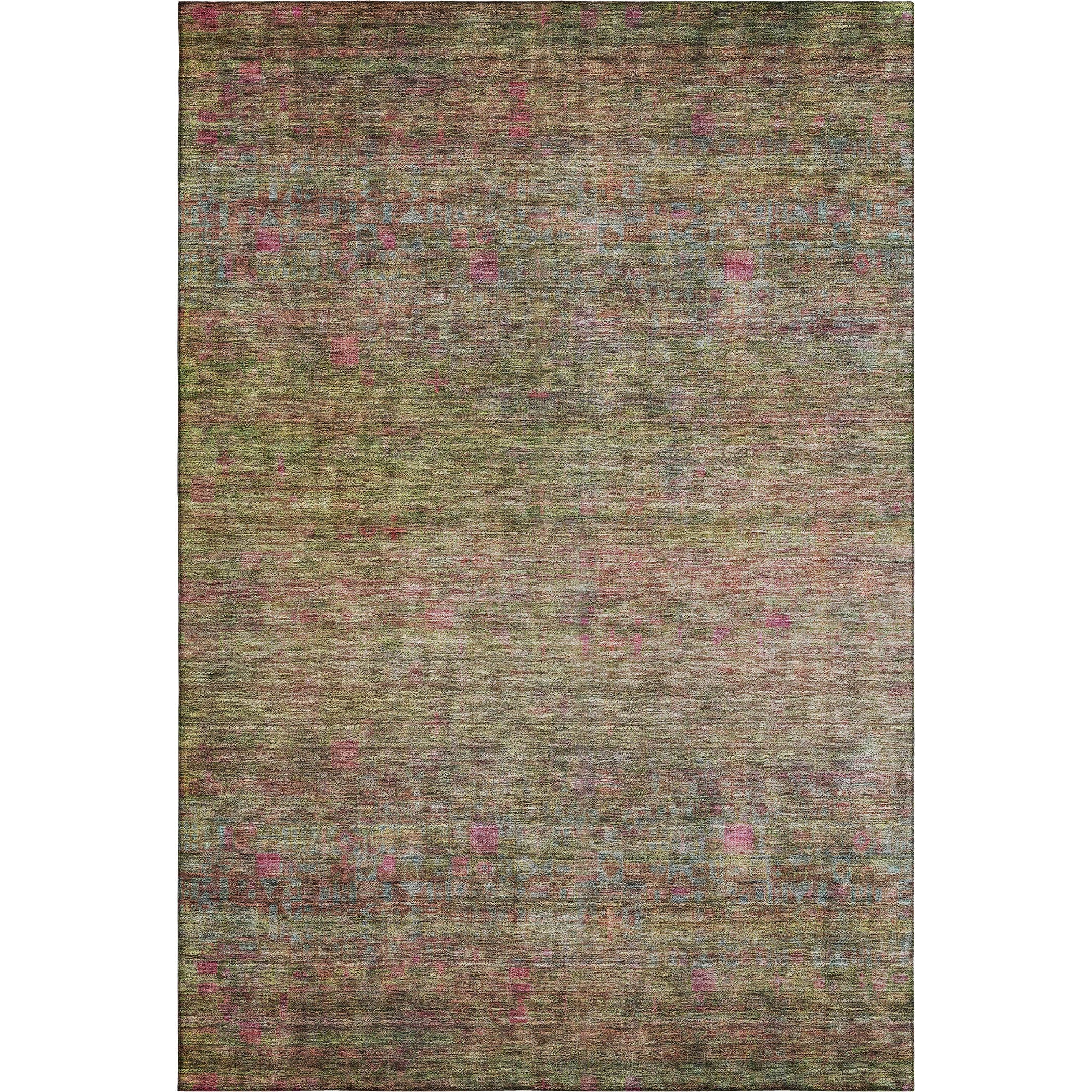 Seoul Machine Washable Transitional Cactus Green Rug 2'6" x 3'10" #shape_Rectangle