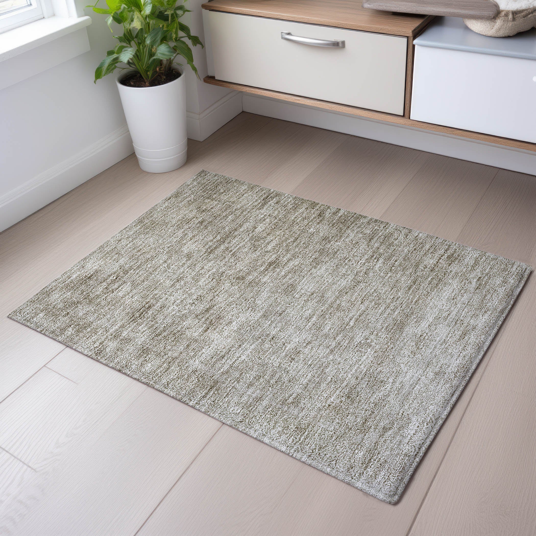 Lucerne Machine Washable Traditional Linen Ivory Rug 1'8" x 2'6" #shape_Rectangle