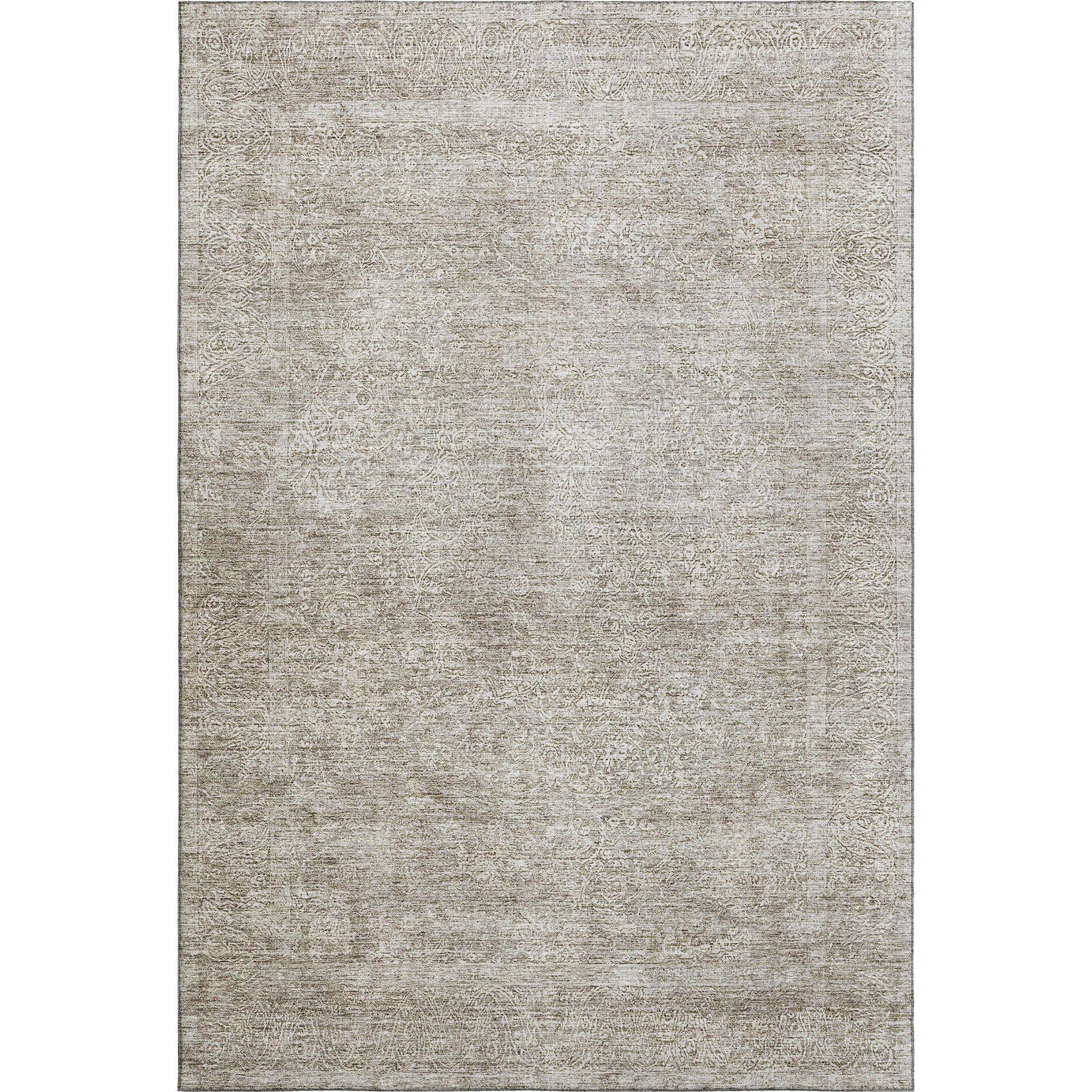 Lucerne Machine Washable Traditional Linen Ivory Rug 2'6" x 3'10" #shape_Rectangle