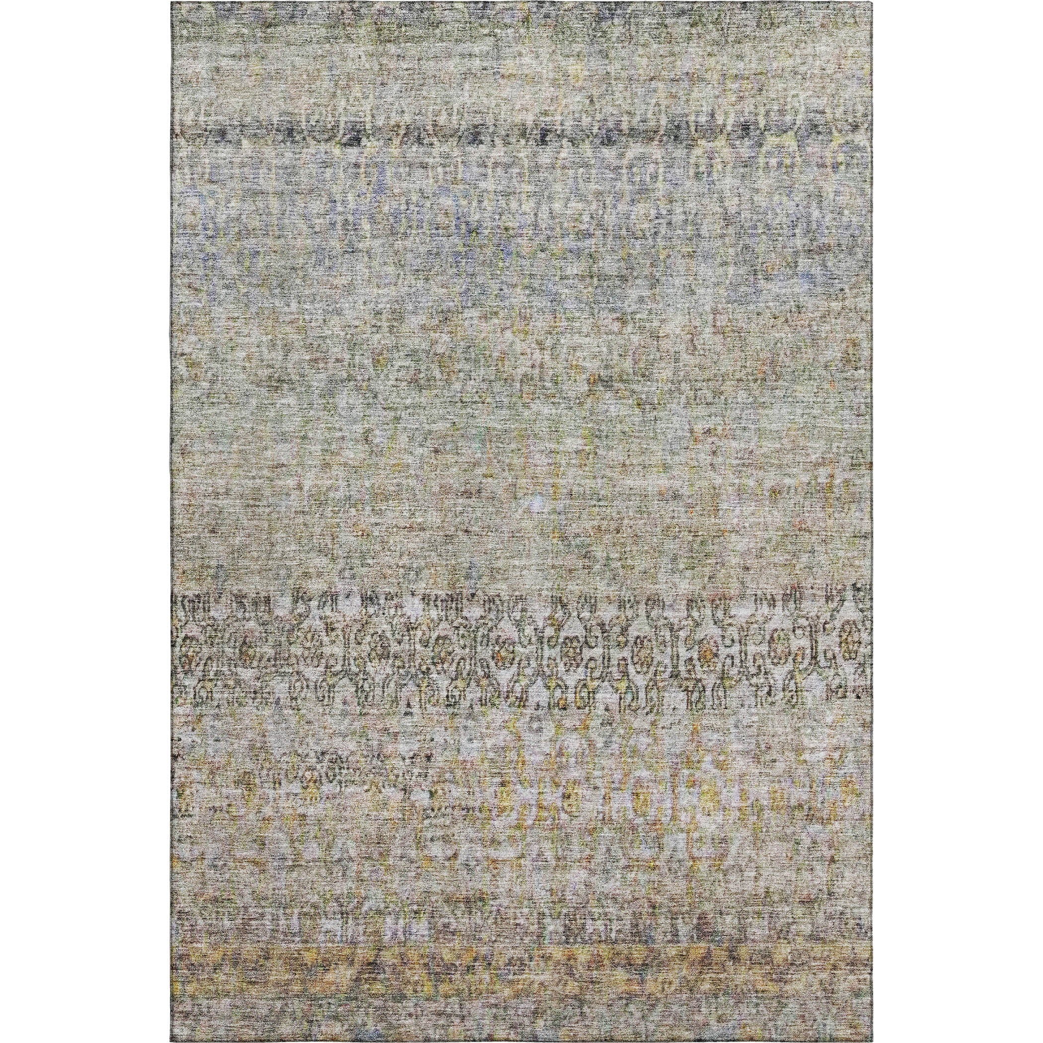 Bergen Machine Washable Traditional Seafoam Blue Rug 2'6" x 3'10" #shape_Rectangle