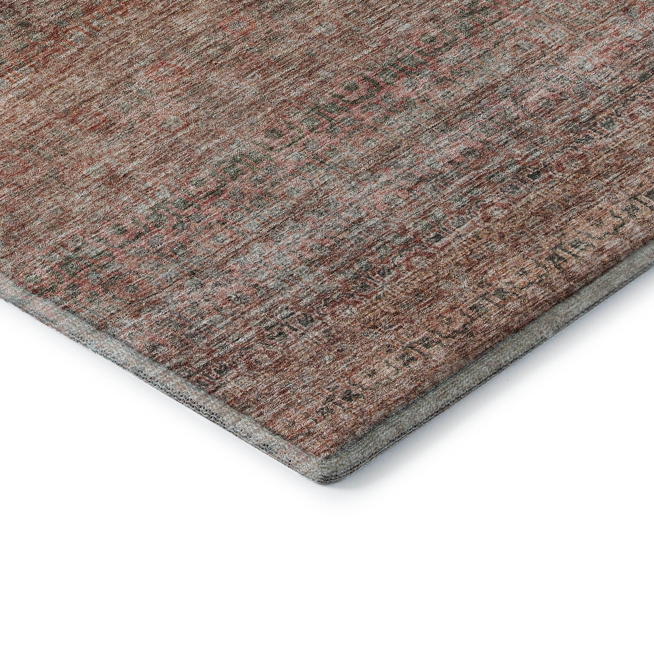 Athens Machine Washable Transitional Coral Orange Rug 1'8" x 2'6" #shape_Rectangle