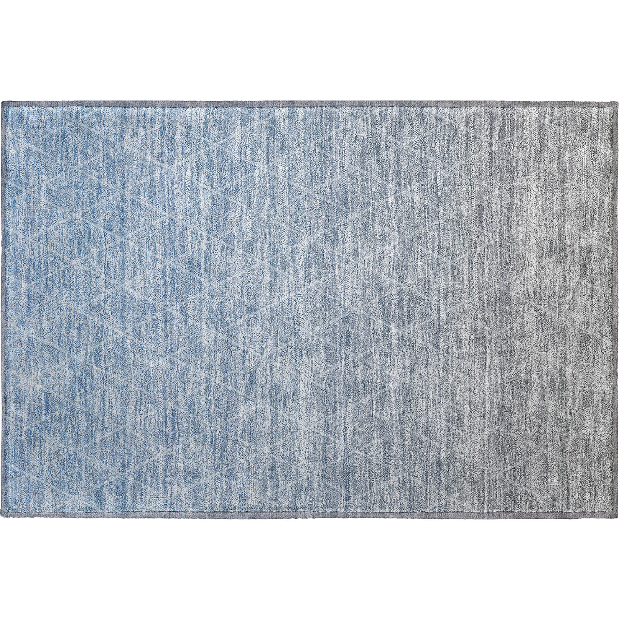 Oaxaca Machine Washable Transitional Blue Rug 1'8" x 2'6" #shape_Rectangle