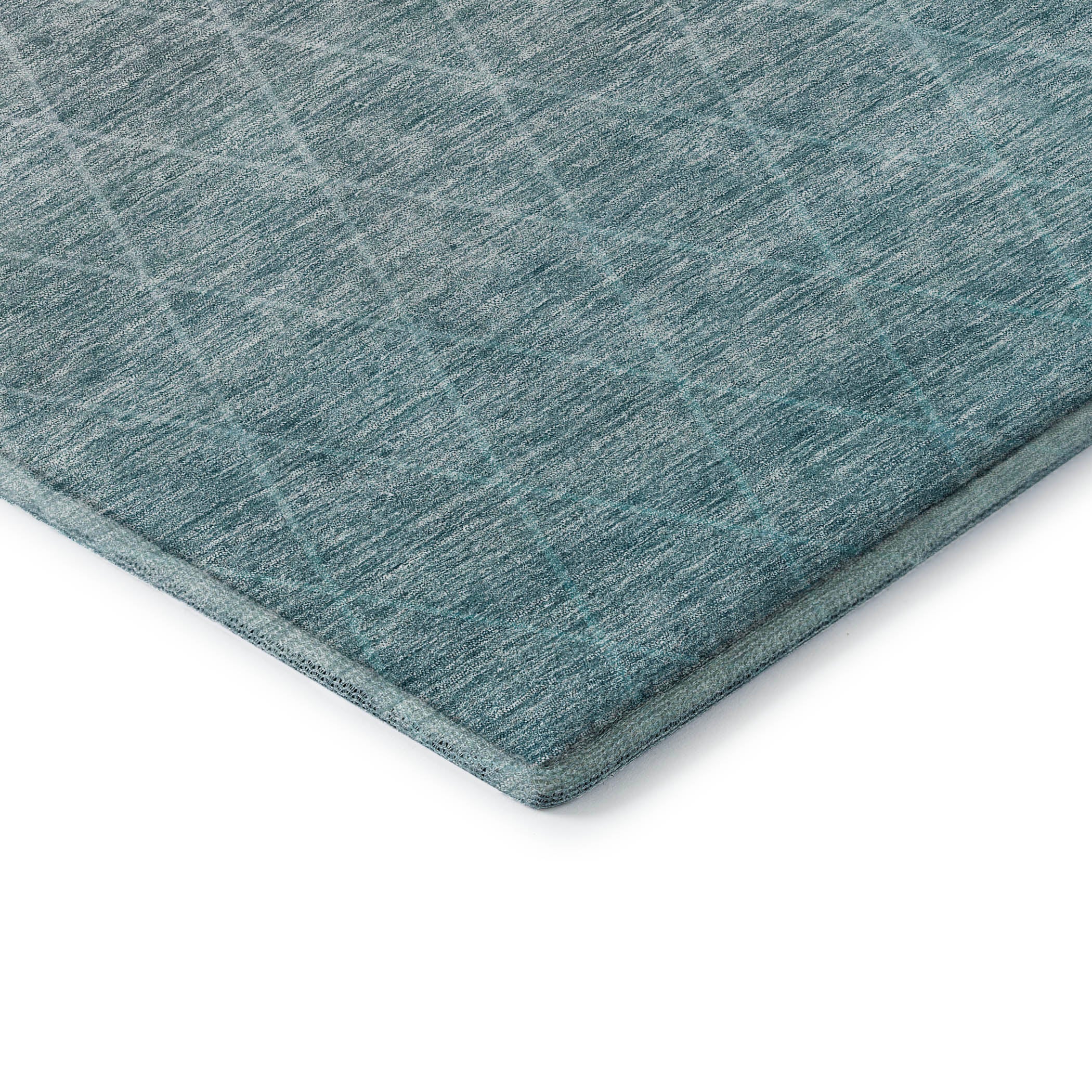 Oaxaca Machine Washable Transitional Teal Rug 1'8" x 2'6" #shape_Rectangle