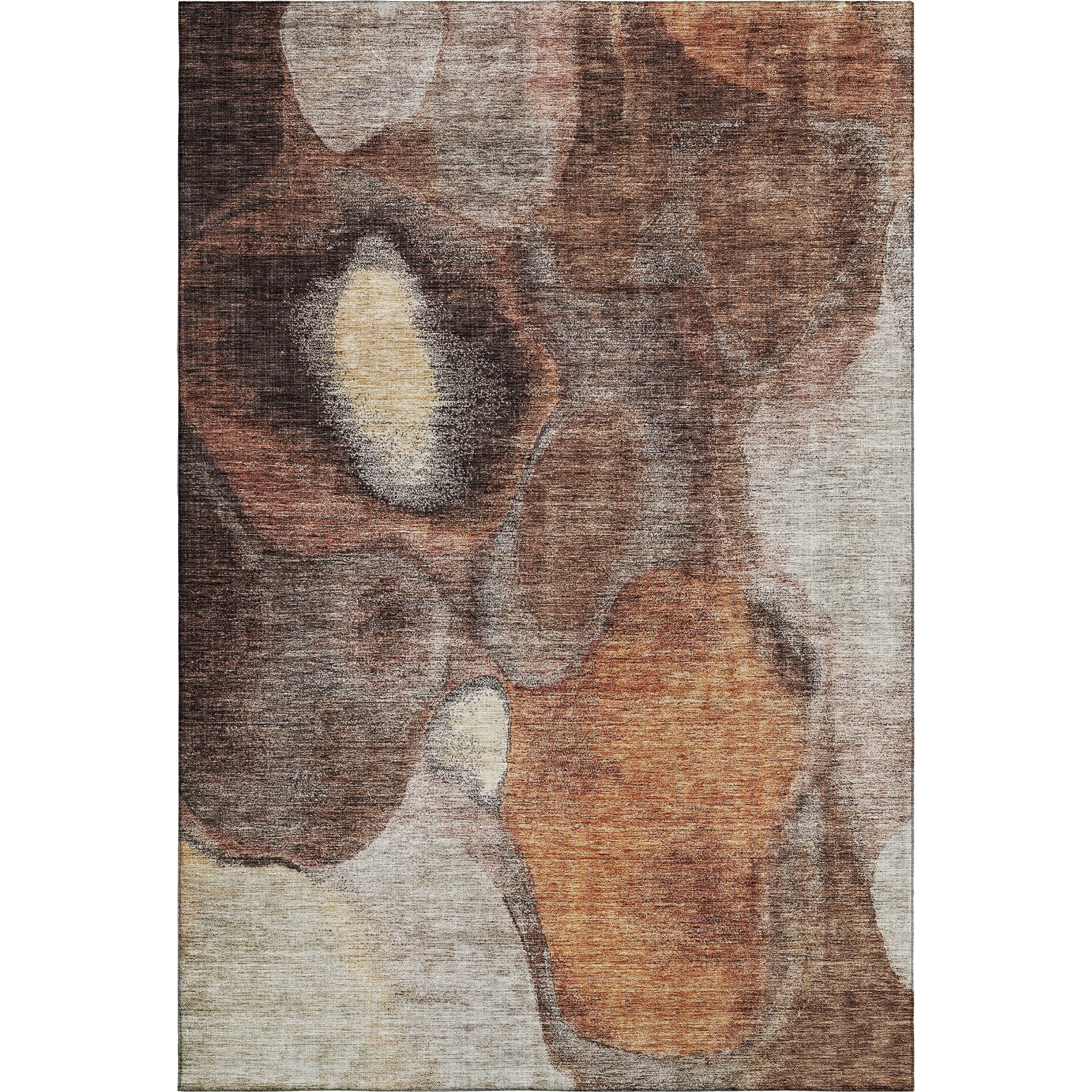 Kyoto Machine Washable Transitional Coffee Brown Rug 2'6" x 3'10" #shape_Rectangle