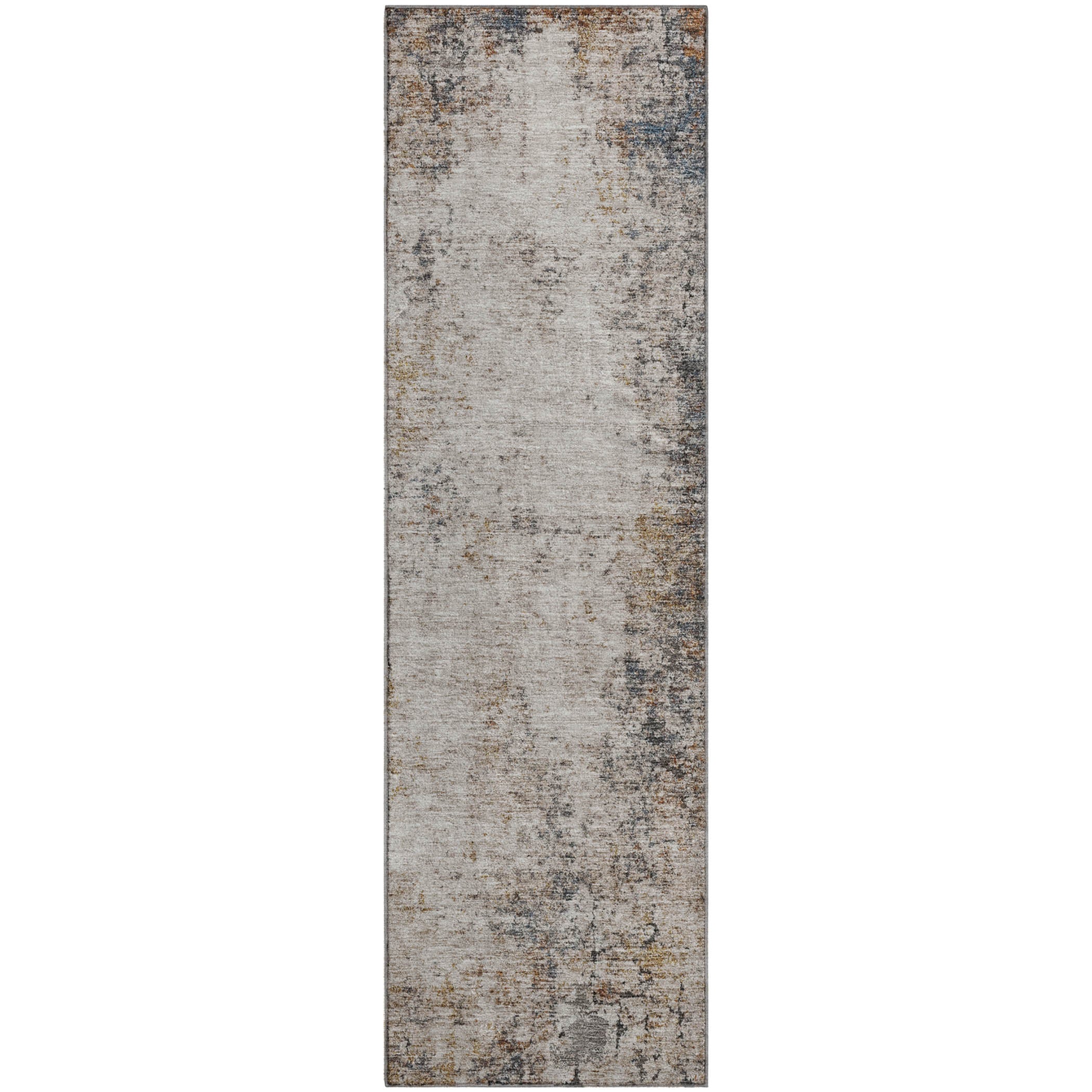 Bangkok Machine Washable Transitional Putty Ivory Rug 2'3" x 7'6" #shape_Runner