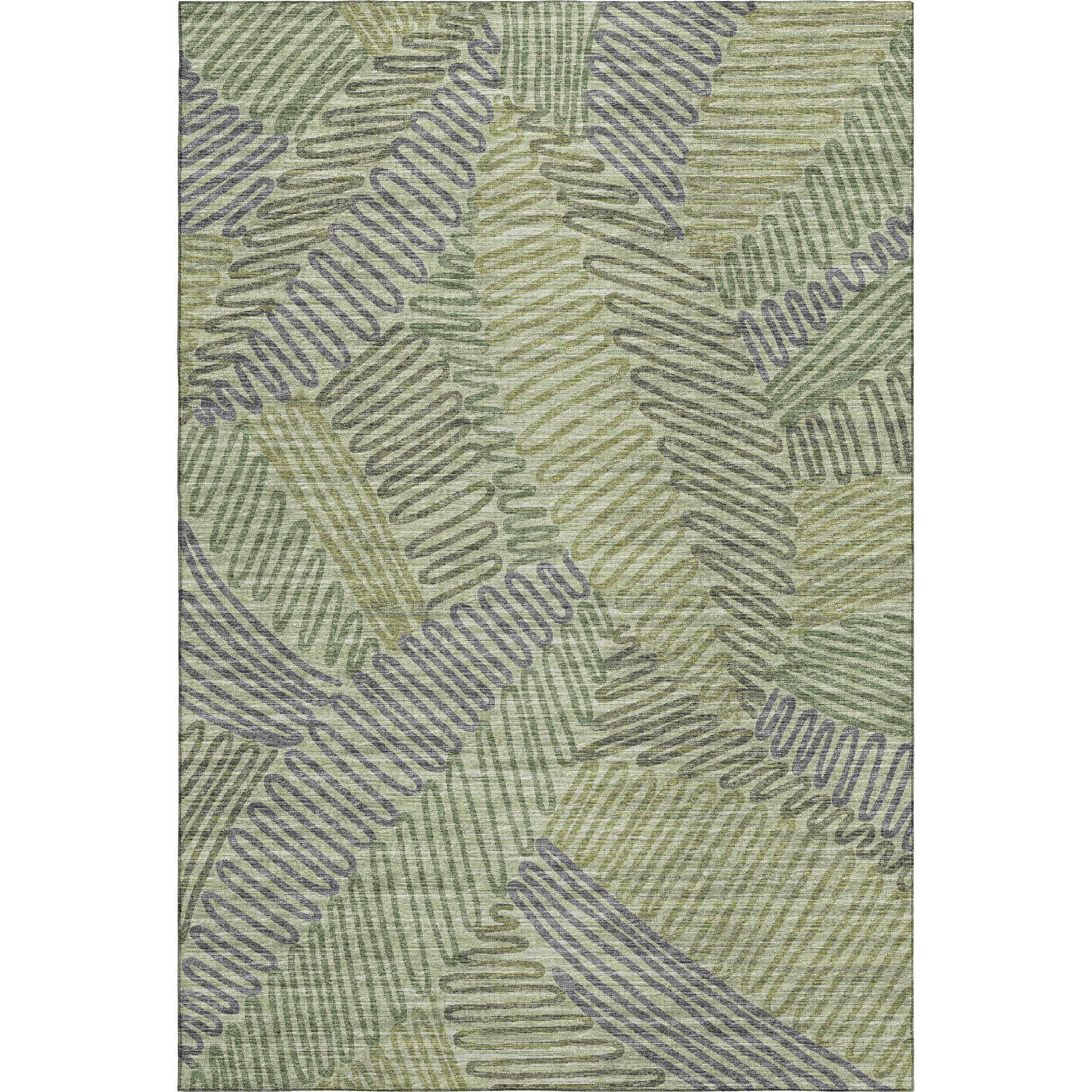 Sintra Machine Washable Transitional Green Rug 2'6" x 3'10" #shape_Rectangle