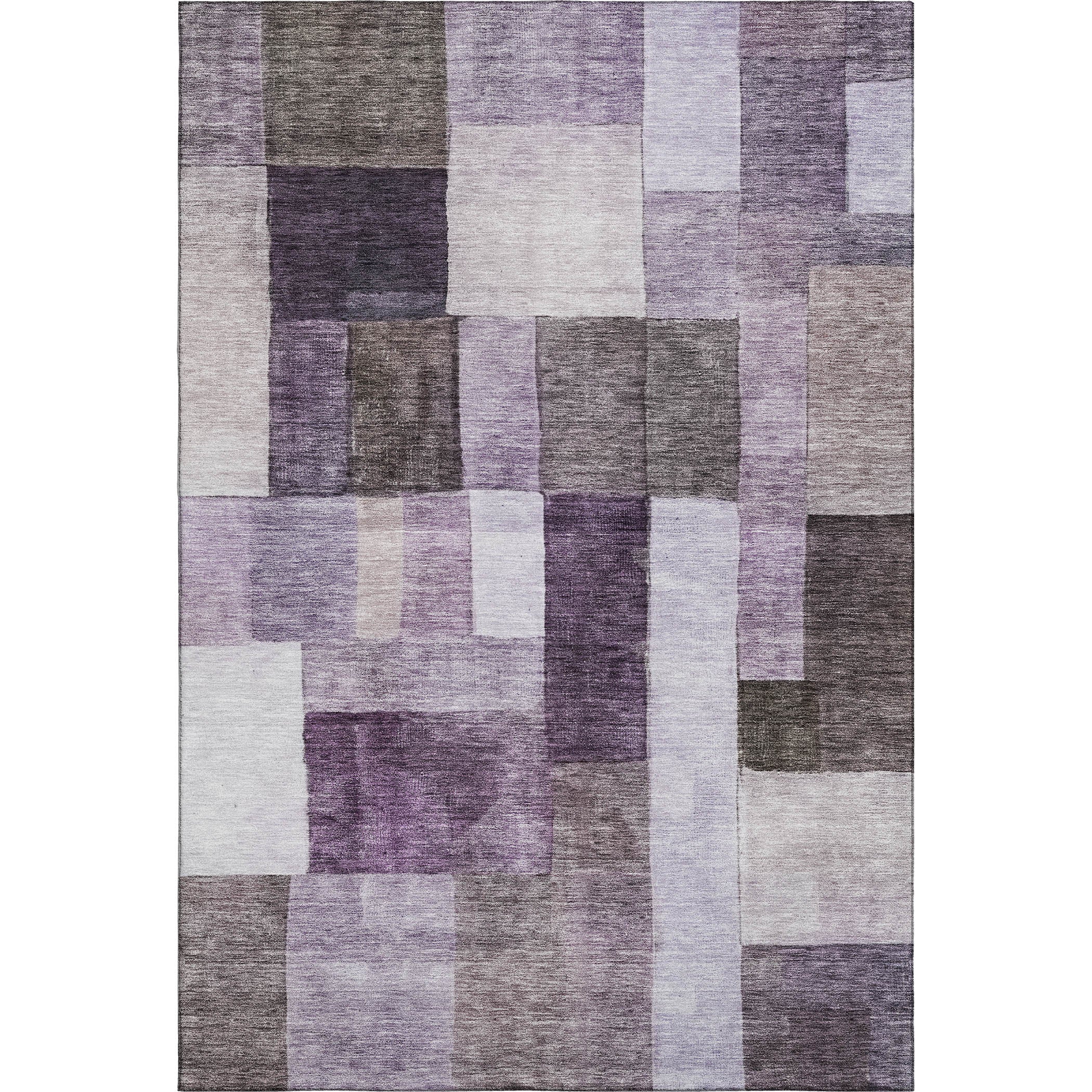 Prague Machine Washable Transitional Eggplant Purple Rug 2'6" x 3'10" #shape_Rectangle