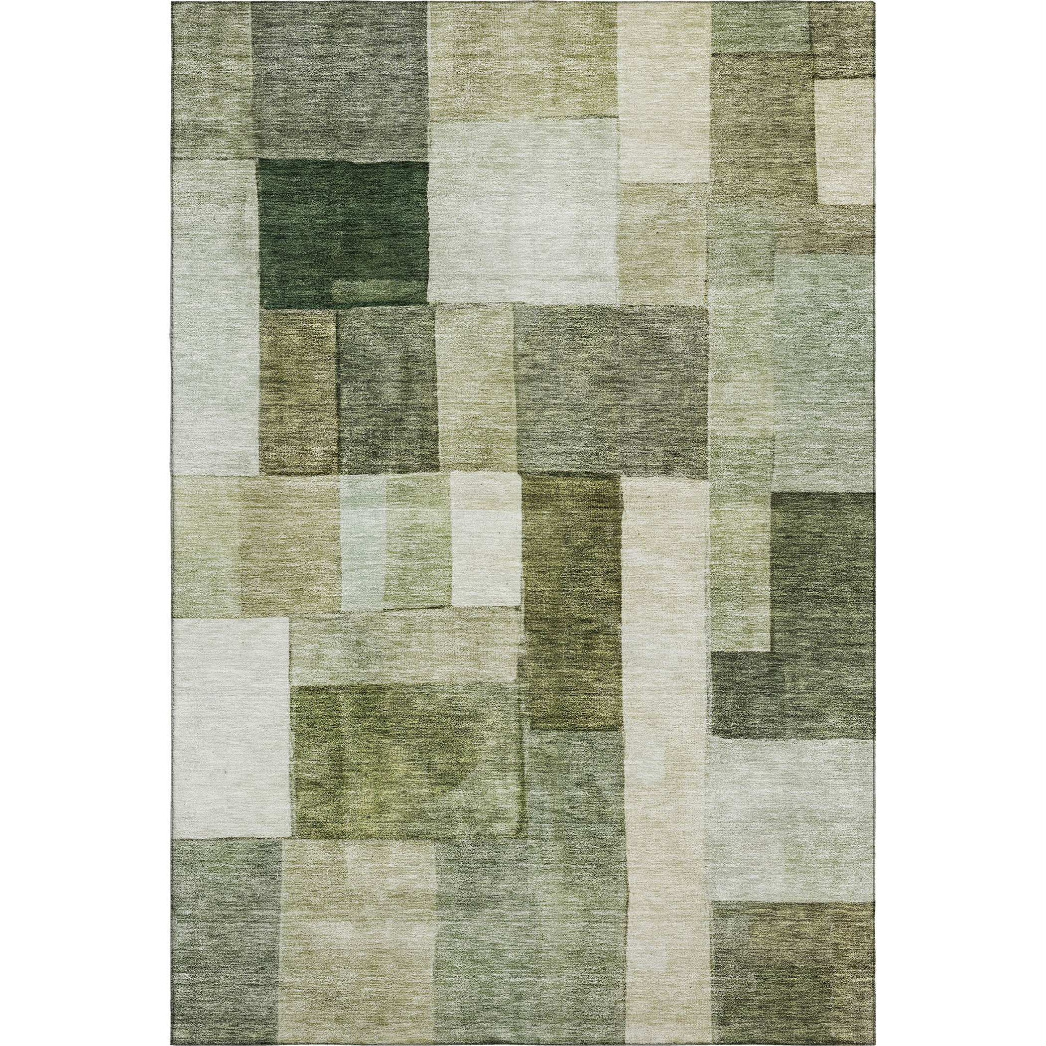 Prague Machine Washable Transitional Sage Green Rug 2'6" x 3'10" #shape_Rectangle