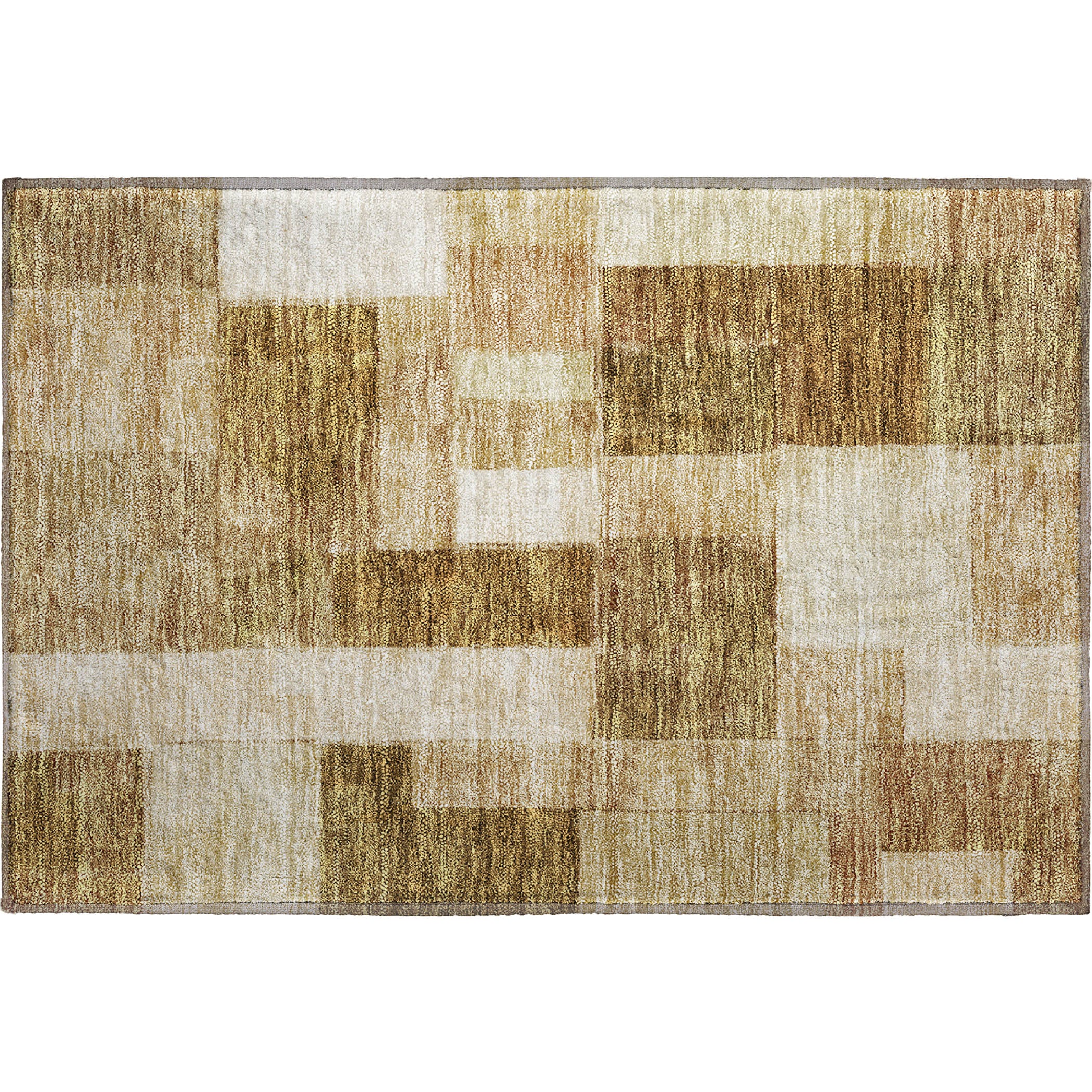 Prague Machine Washable Transitional Terracotta Orange Rug 1'8" x 2'6" #shape_Rectangle