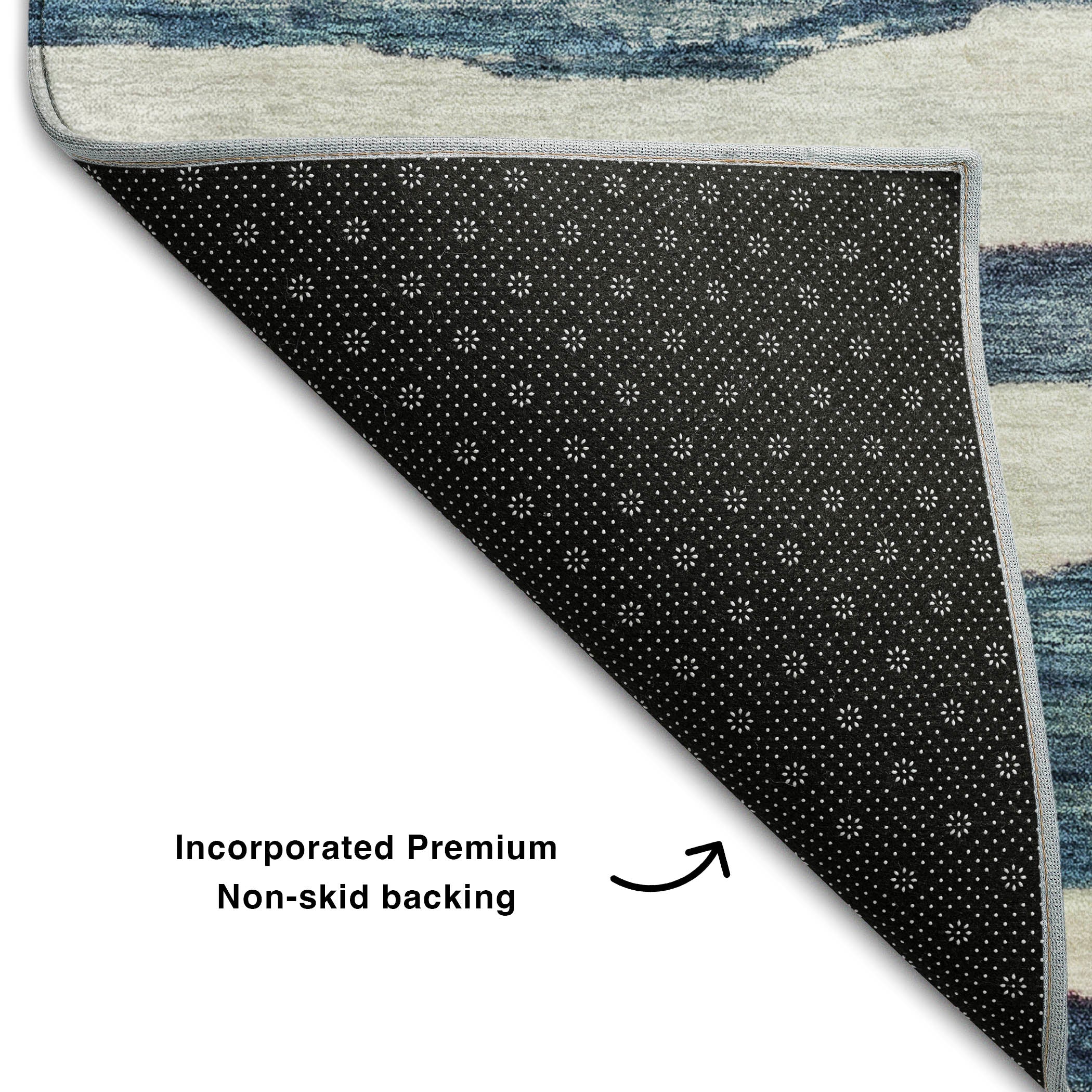 Santorini Machine Washable Transitional Denim Blue Rug 1'8" x 2'6" #shape_Rectangle