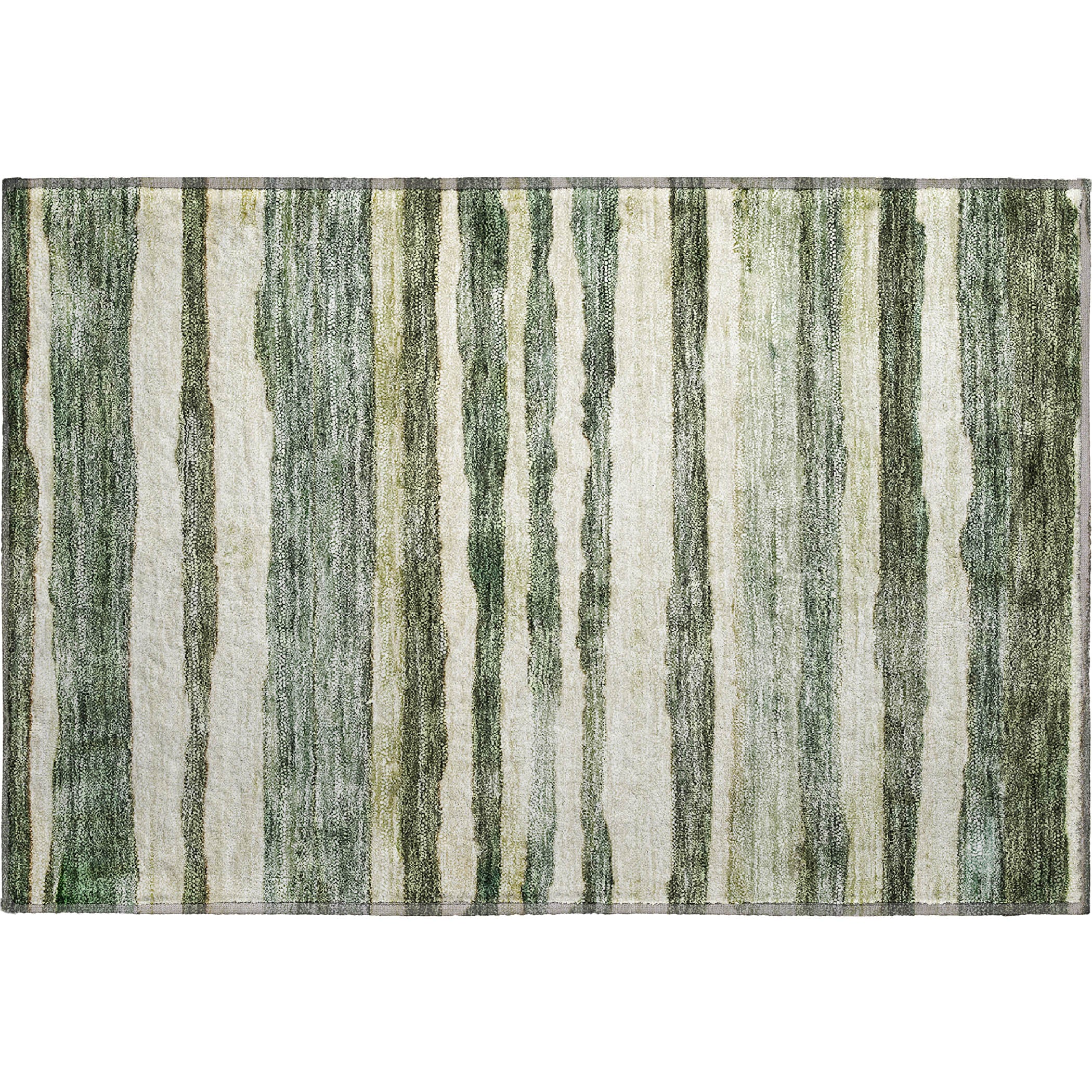 Santorini Machine Washable Transitional Sage Green Rug 1'8" x 2'6" #shape_Rectangle