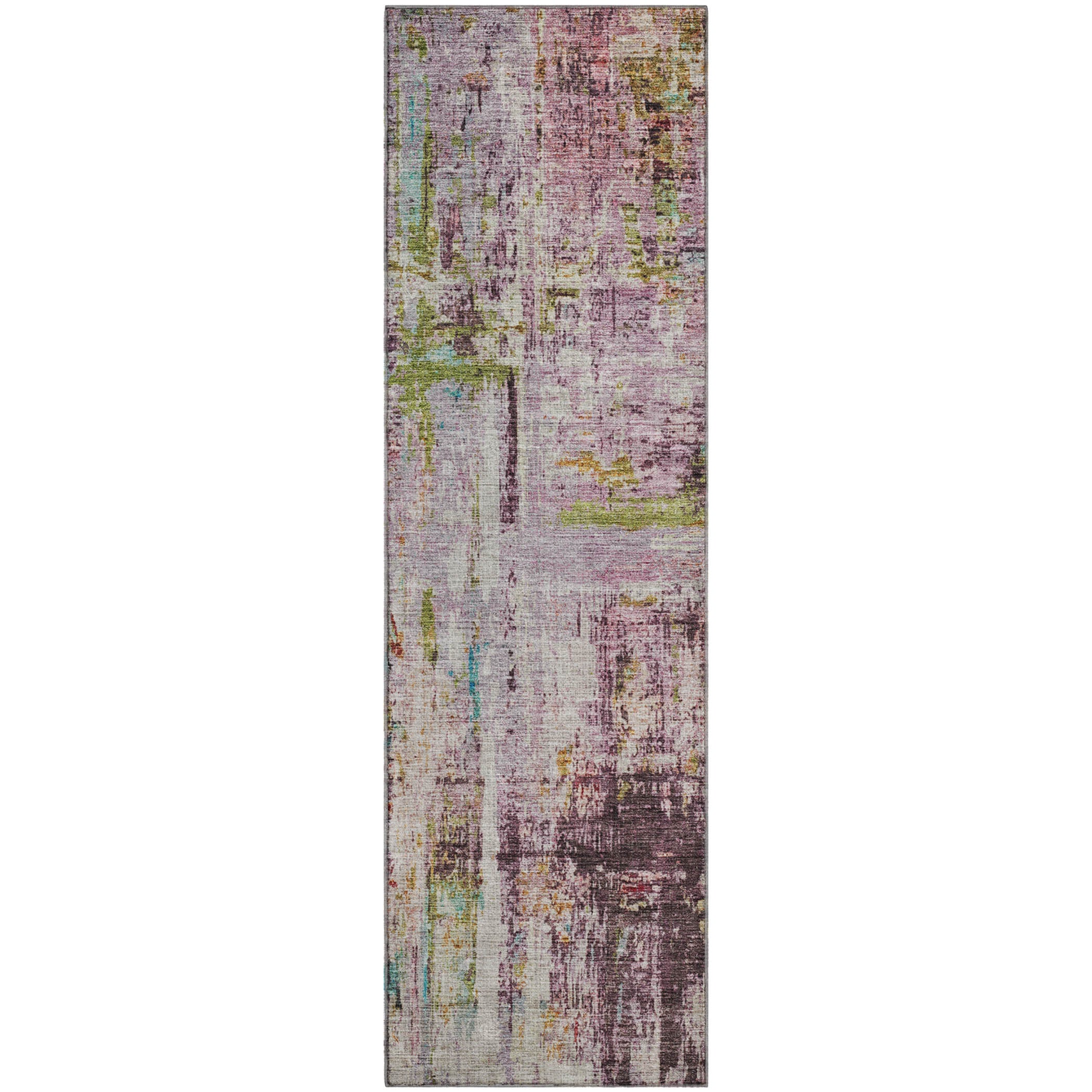 Bergen Machine Washable Transitional Lavender Purple Rug 2'3" x 7'6" #shape_Runner