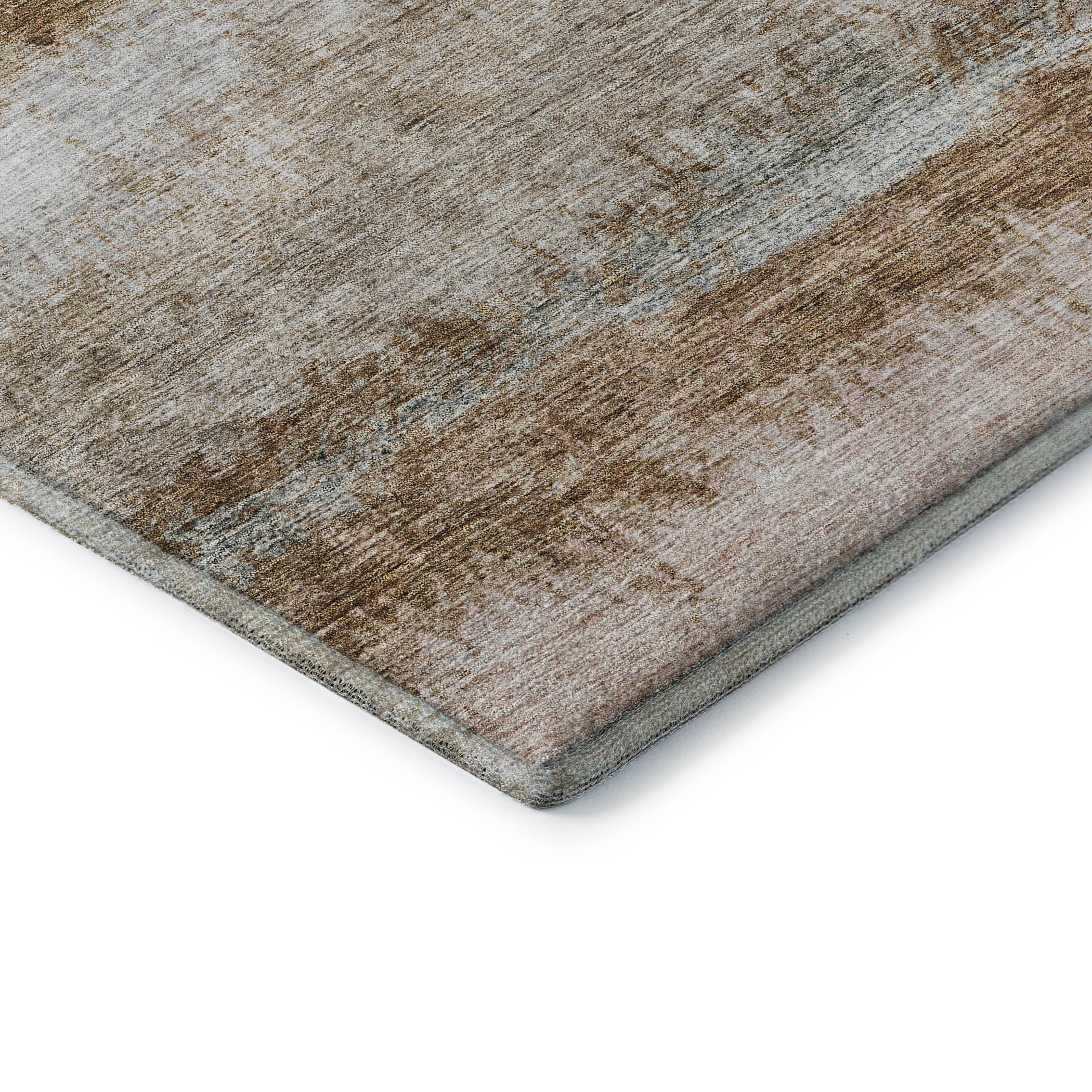 Santorini Machine Washable Transitional Beige Brown Rug 1'8" x 2'6" #shape_Rectangle