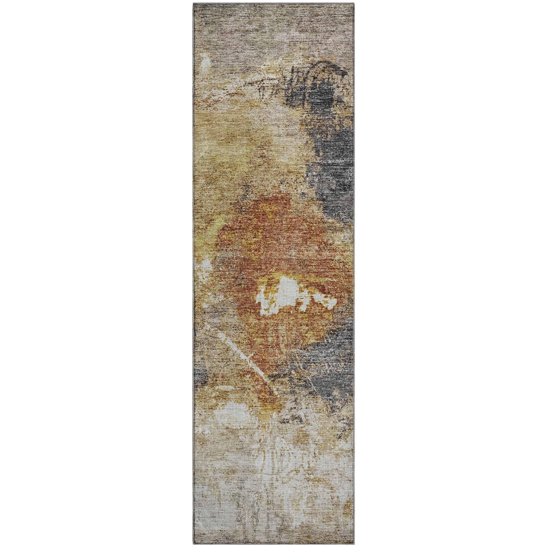 Tbilisi Machine Washable Transitional Taupe Brown Rug 2'3" x 7'6" #shape_Runner