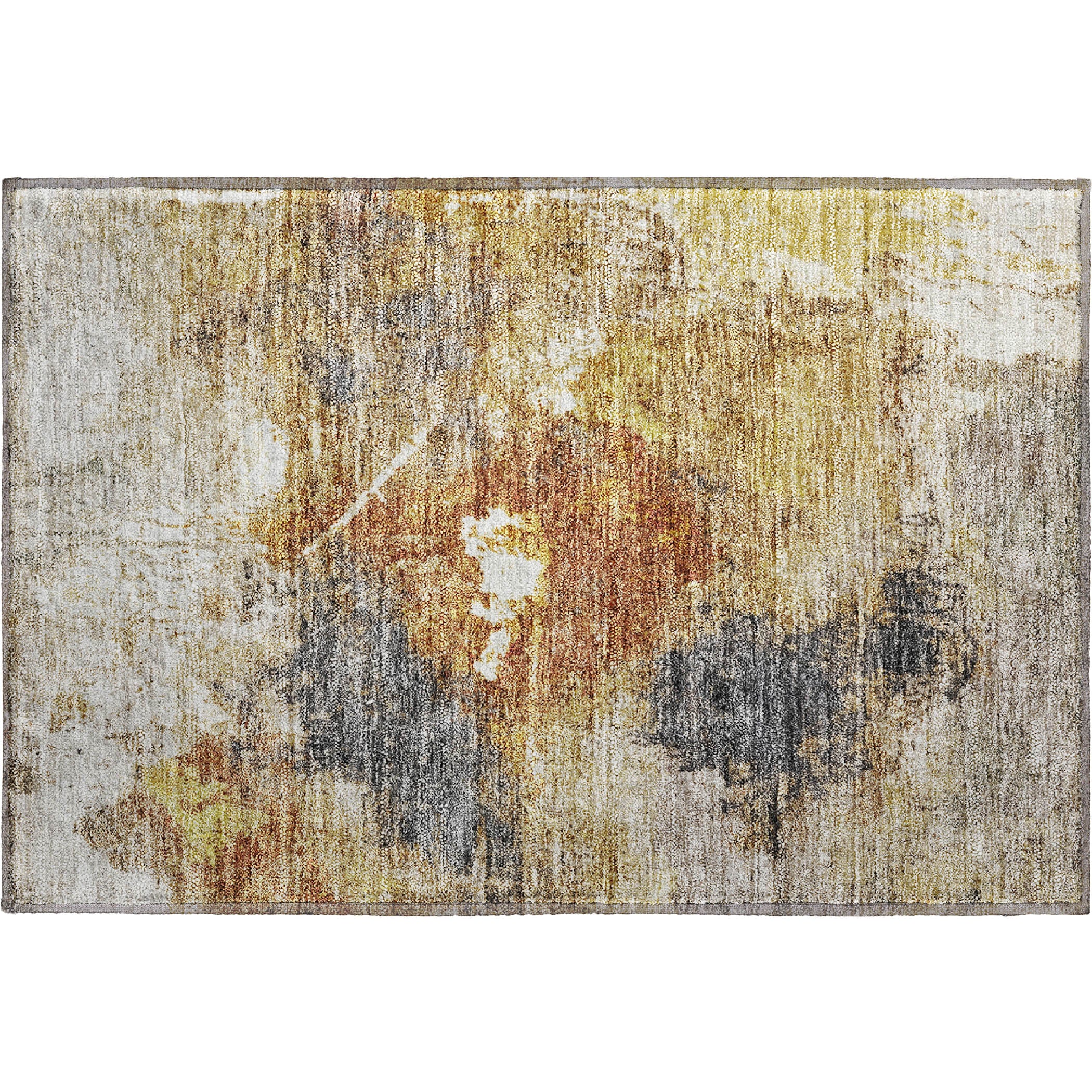 Tbilisi Machine Washable Transitional Taupe Brown Rug 1'8" x 2'6" #shape_Rectangle