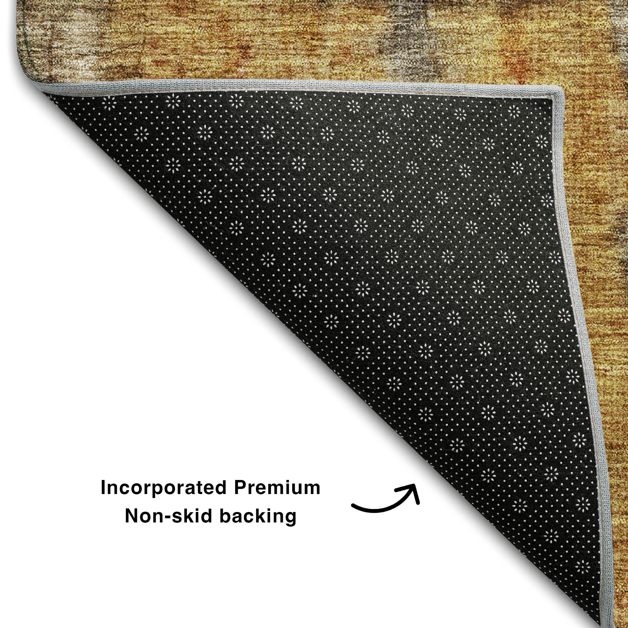 Kathmandu Machine Washable Transitional Khaki Brown Rug 1'8" x 2'6" #shape_Rectangle