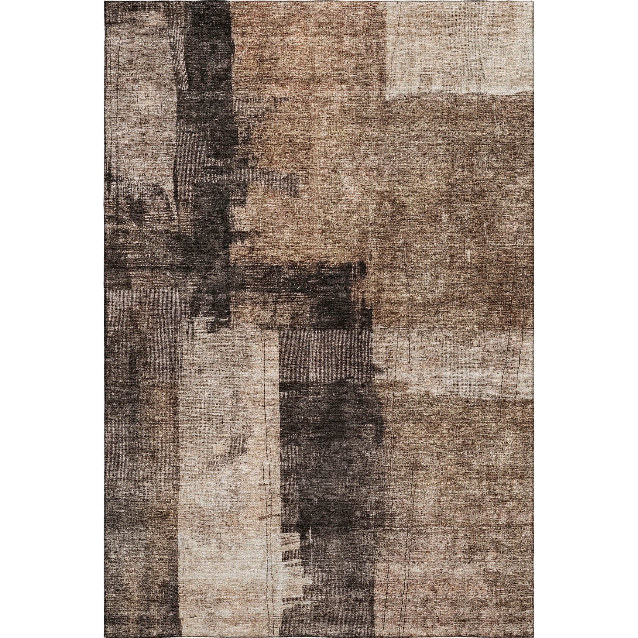 Hoi An Machine Washable Transitional Brown Rug 2'6" x 3'10" #shape_Rectangle