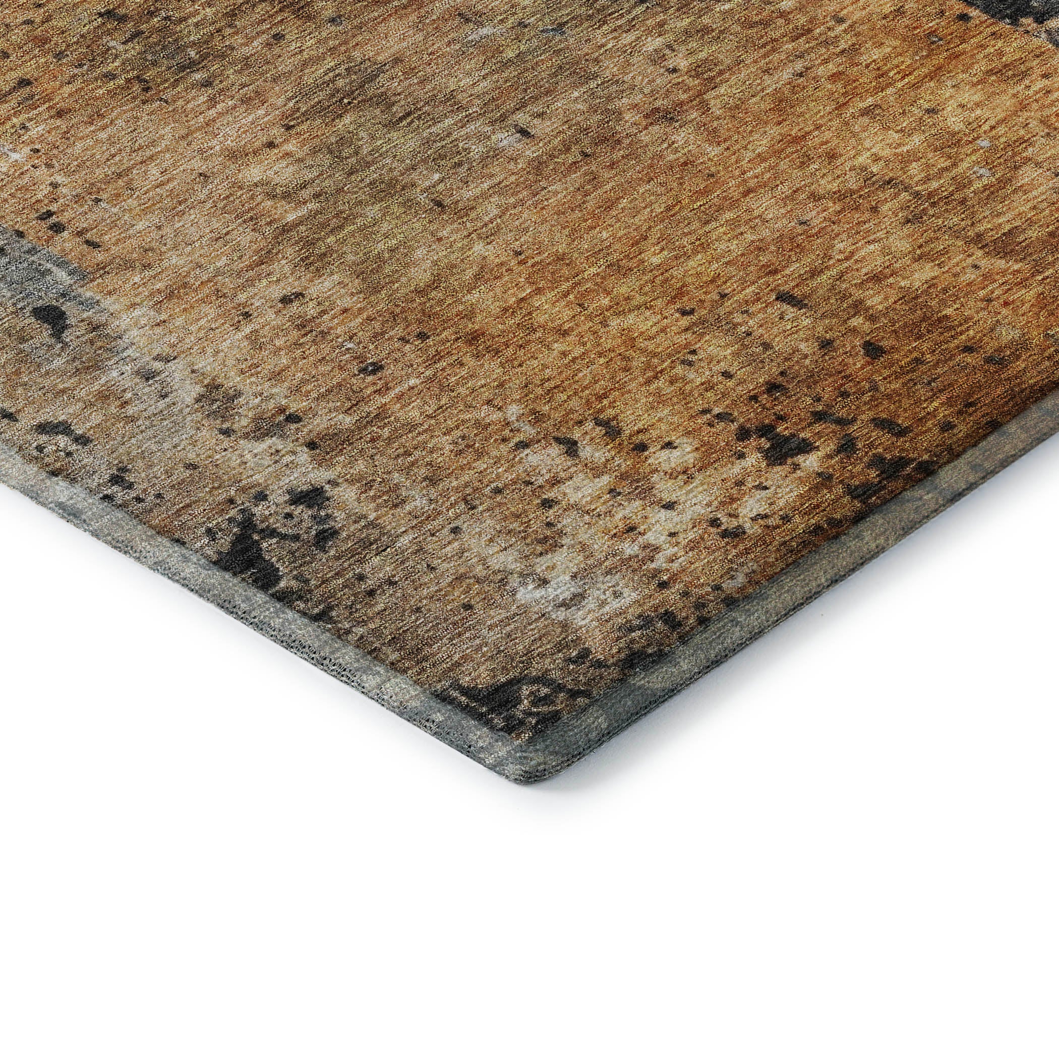 Dublin Machine Washable Transitional Copper Orange Rug 1'8" x 2'6" #shape_Rectangle