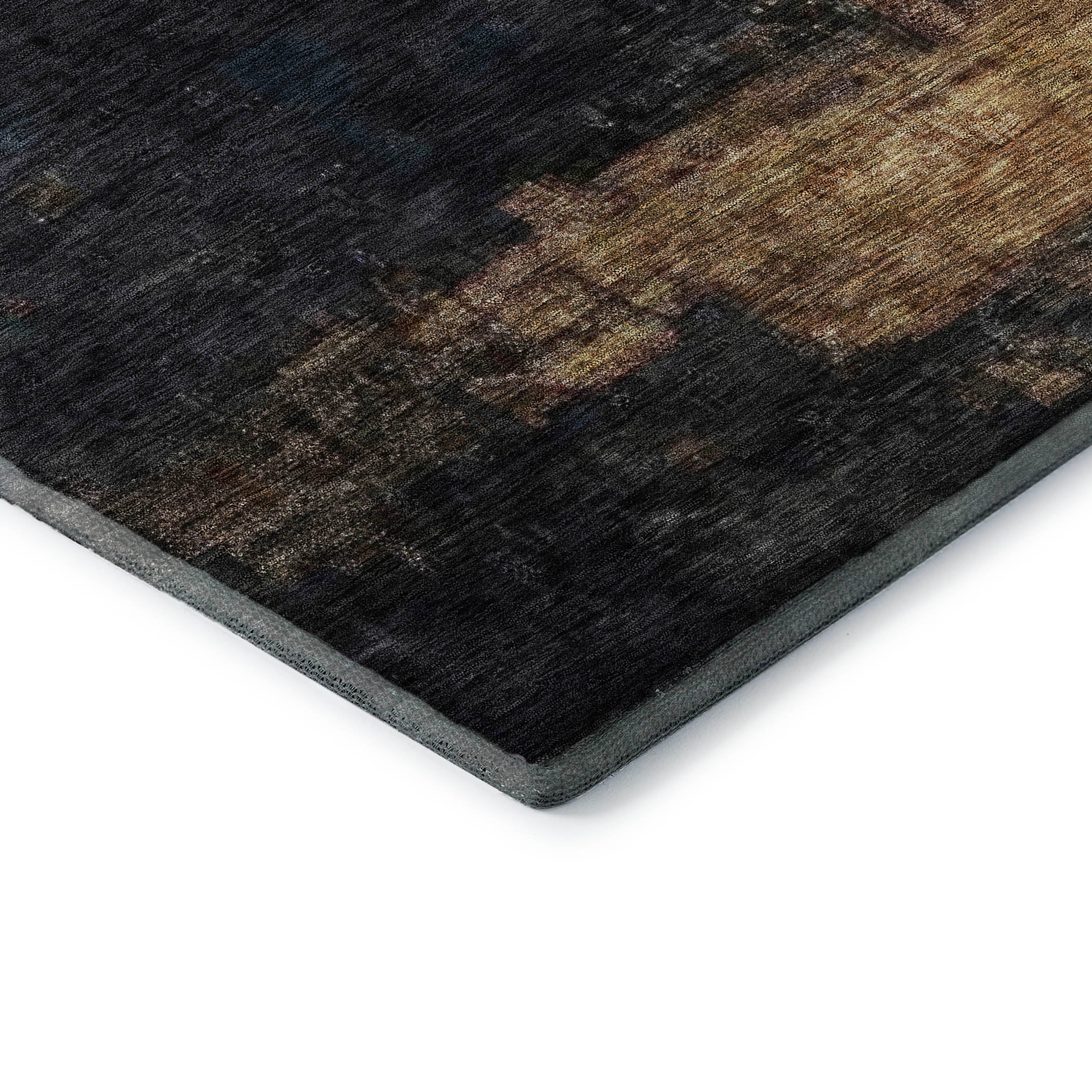 Tallinn Machine Washable Transitional Charcoal Gray Rug 1'8" x 2'6" #shape_Rectangle
