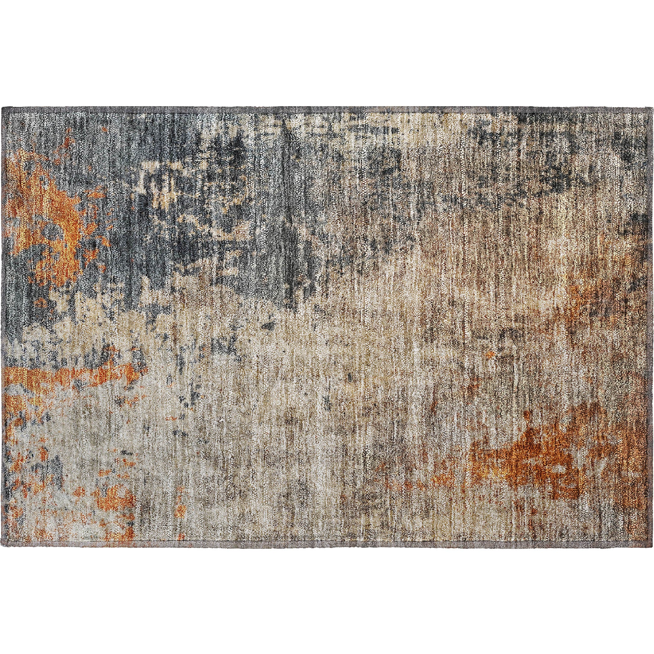 Marrakech Machine Washable Transitional Khaki Brown Rug 1'8" x 2'6" #shape_Rectangle