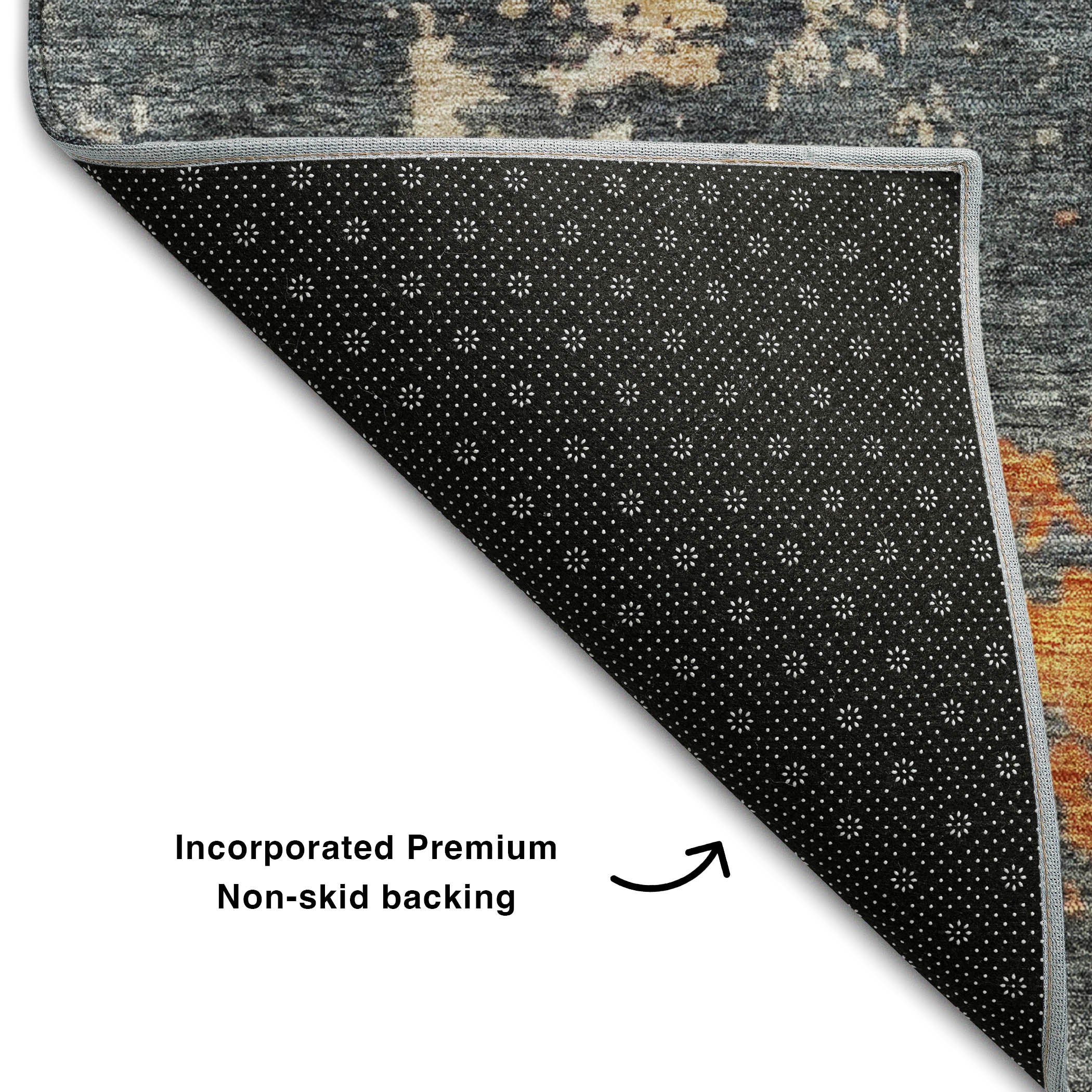 Marrakech Machine Washable Transitional Khaki Brown Rug 1'8" x 2'6" #shape_Rectangle