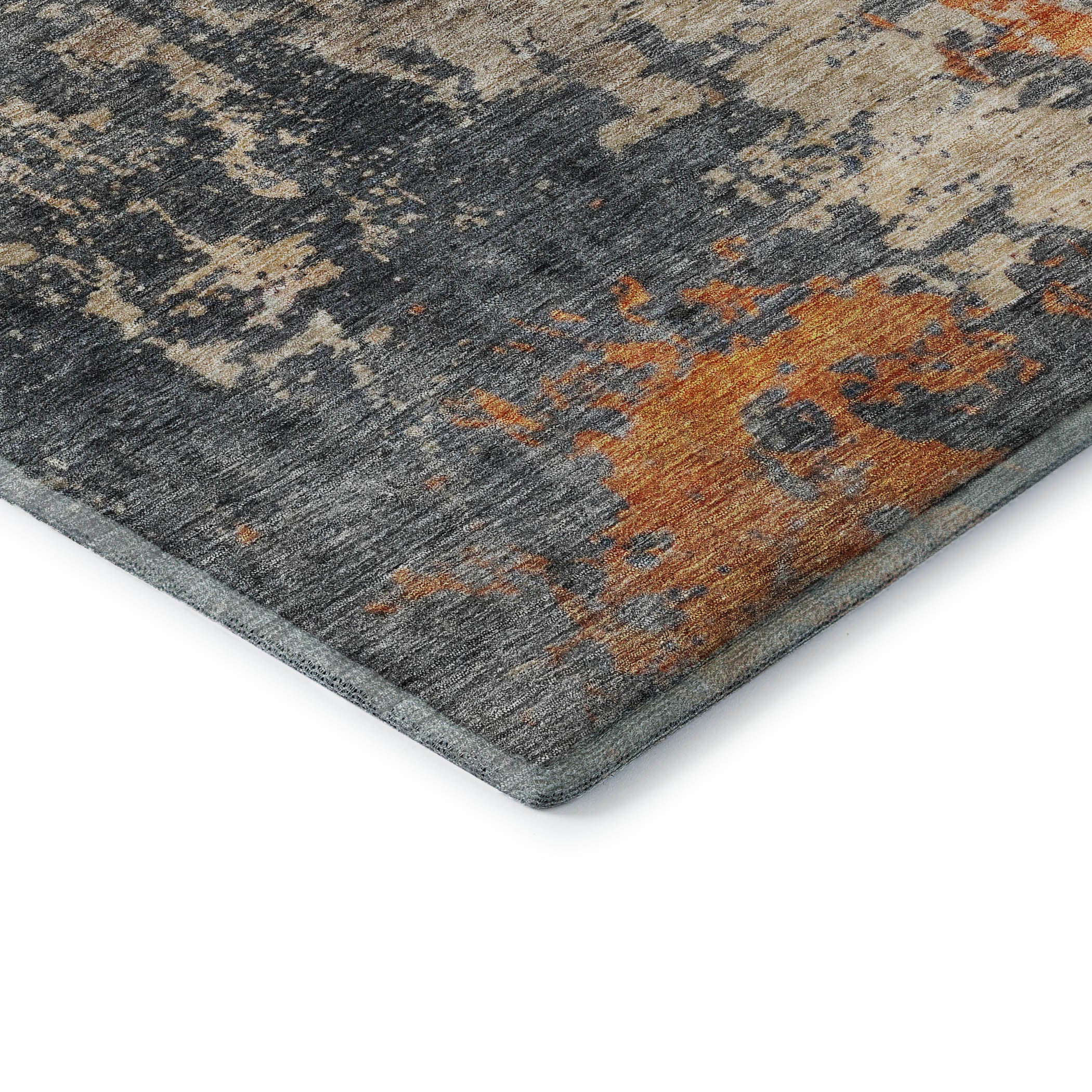 Marrakech Machine Washable Transitional Khaki Brown Rug 1'8" x 2'6" #shape_Rectangle