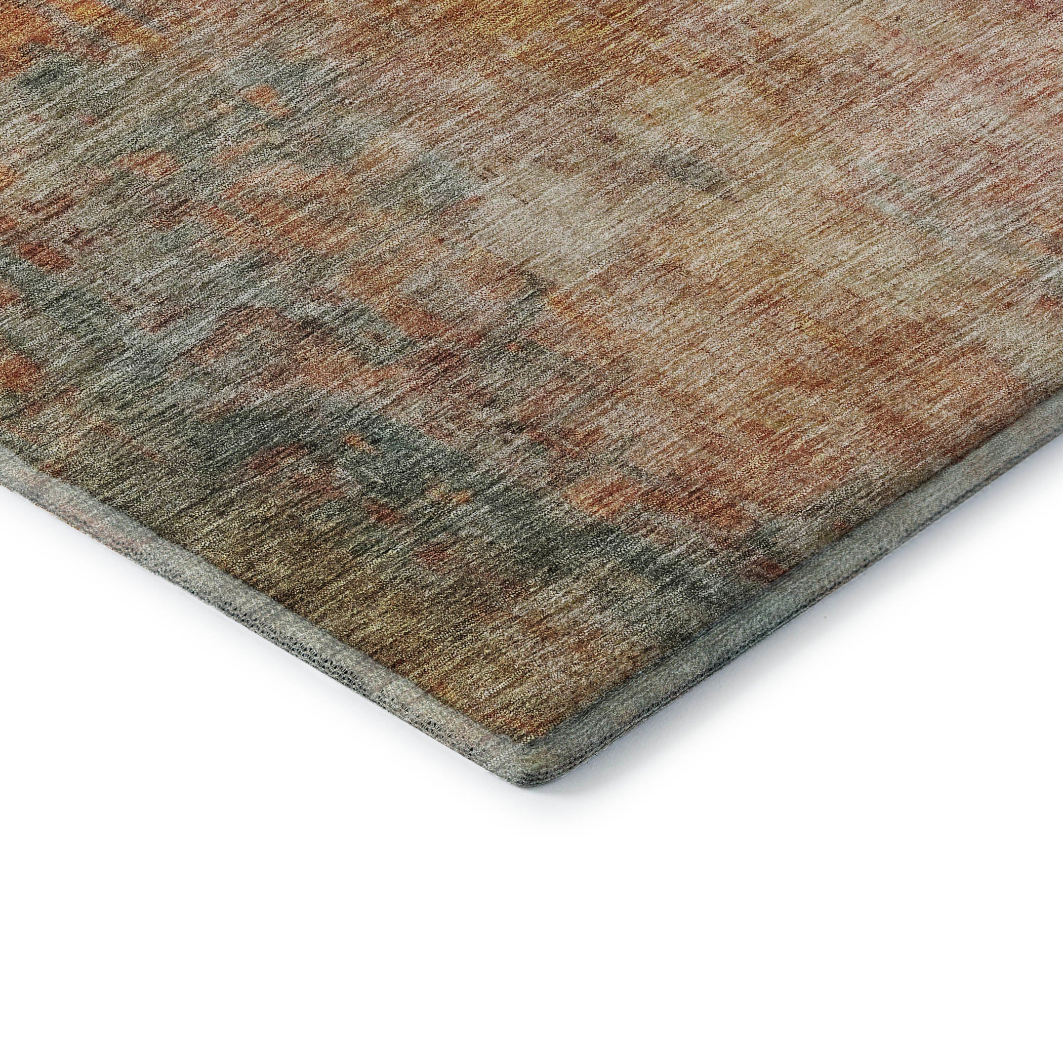 Seoul Machine Washable Transitional Tan Brown Rug 1'8" x 2'6" #shape_Rectangle