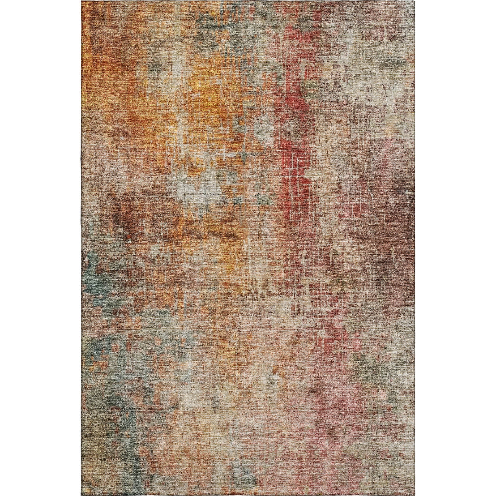 Seoul Machine Washable Transitional Tan Brown Rug 2'6" x 3'10" #shape_Rectangle