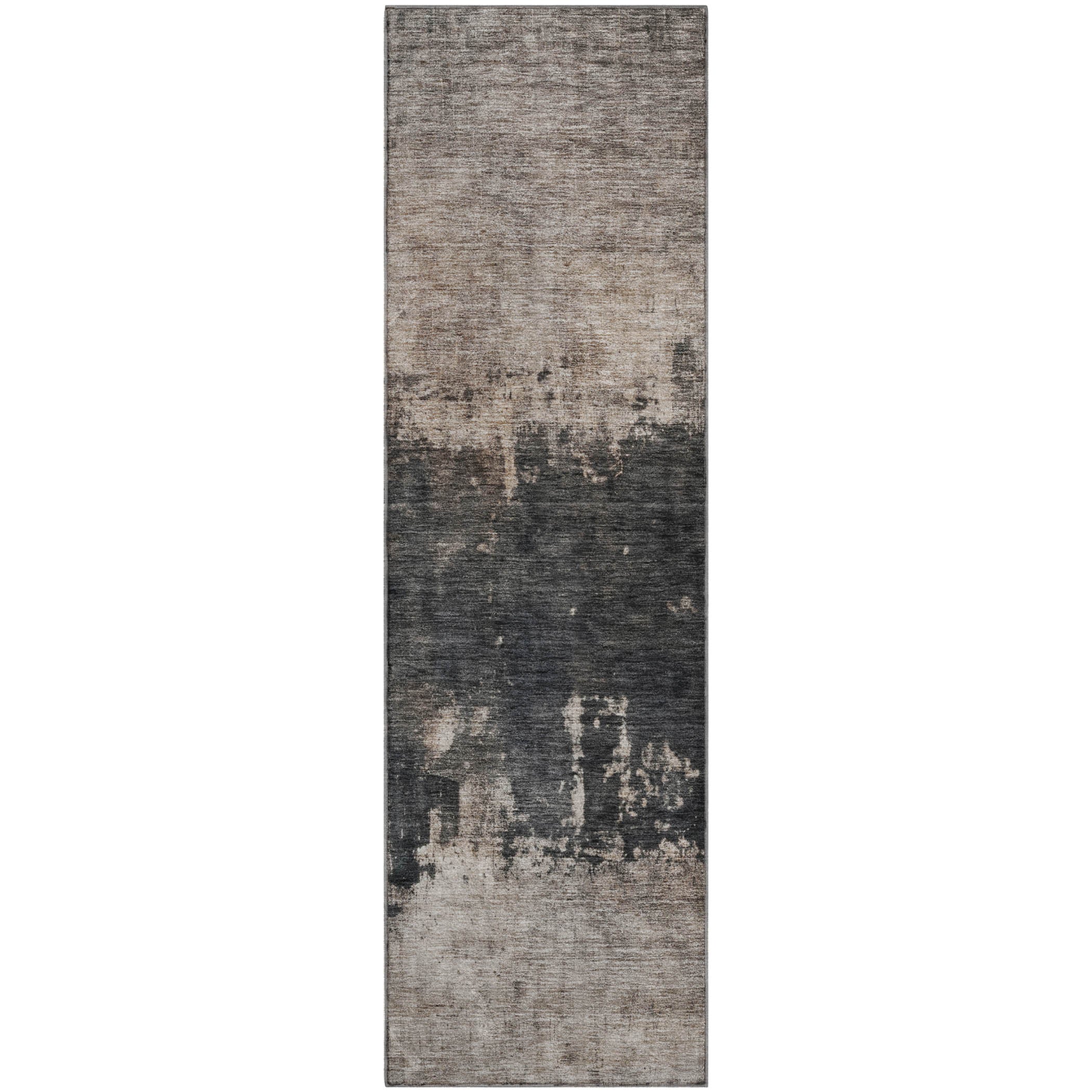 Reykjavik Machine Washable Transitional Taupe Brown Rug 2'3" x 7'6" #shape_Runner