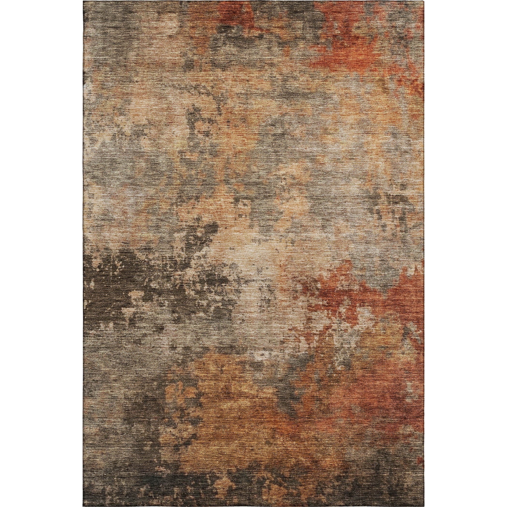 Queenstown Machine Washable Transitional Khaki Brown Rug 2'6" x 3'10" #shape_Rectangle