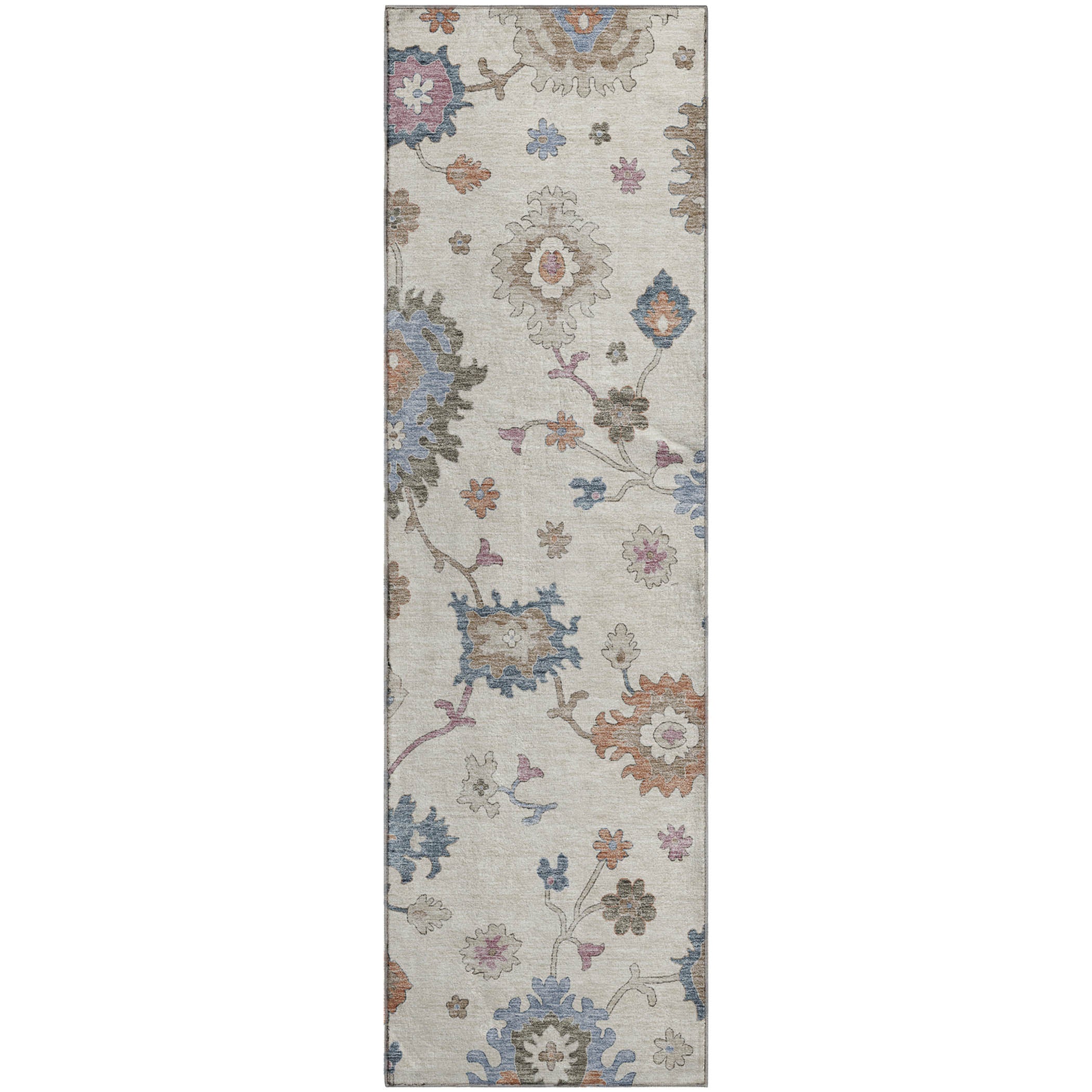 Lisbon Machine Washable Transitional Ivory Rug 2'3" x 7'6" #shape_Runner