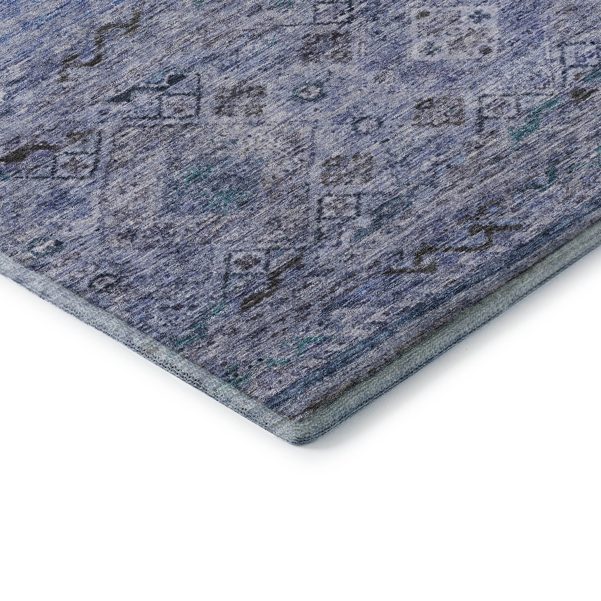 Marrakech Machine Washable Transitional Blue Rug 1'8" x 2'6" #shape_Rectangle