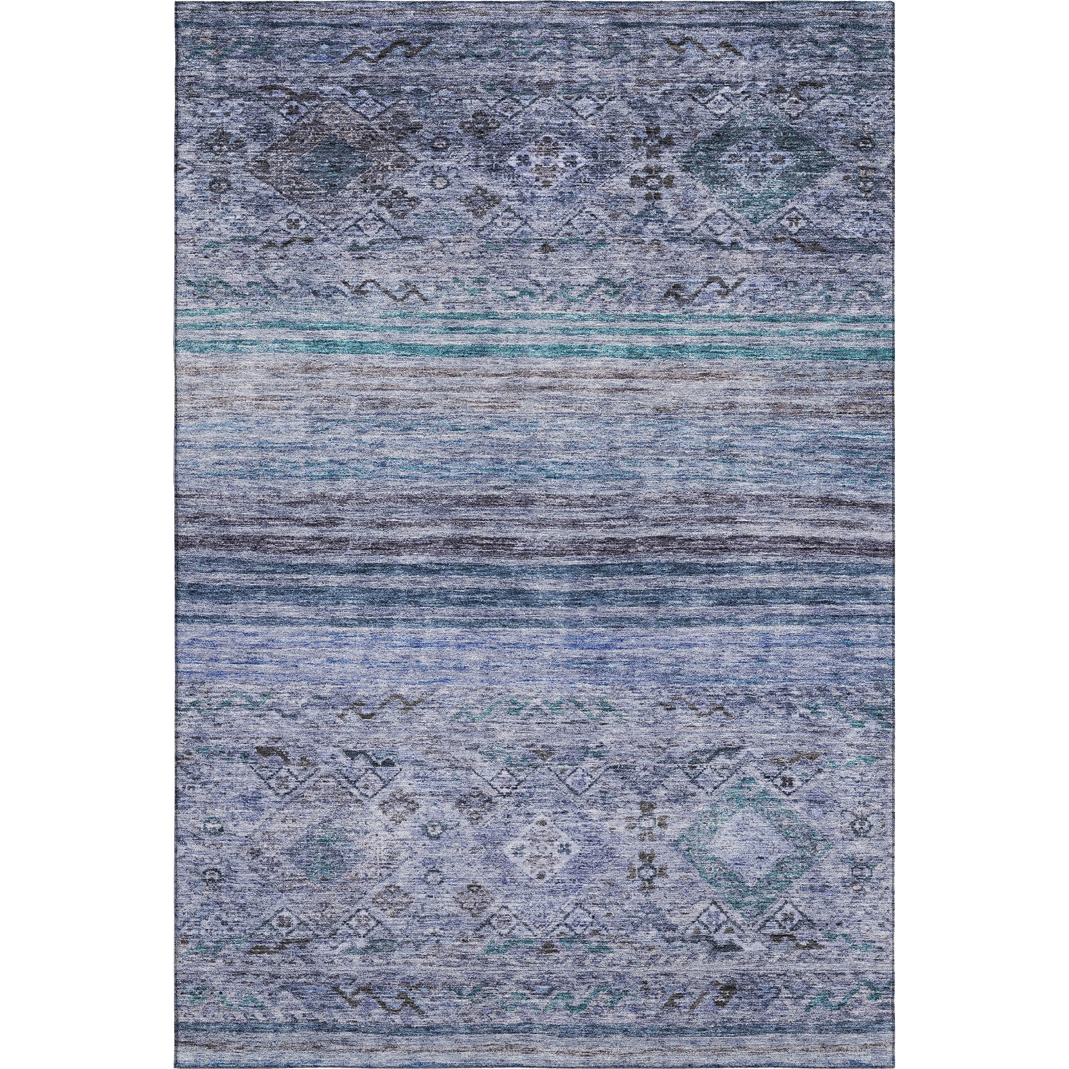 Marrakech Machine Washable Transitional Blue Rug 2'6" x 3'10" #shape_Rectangle