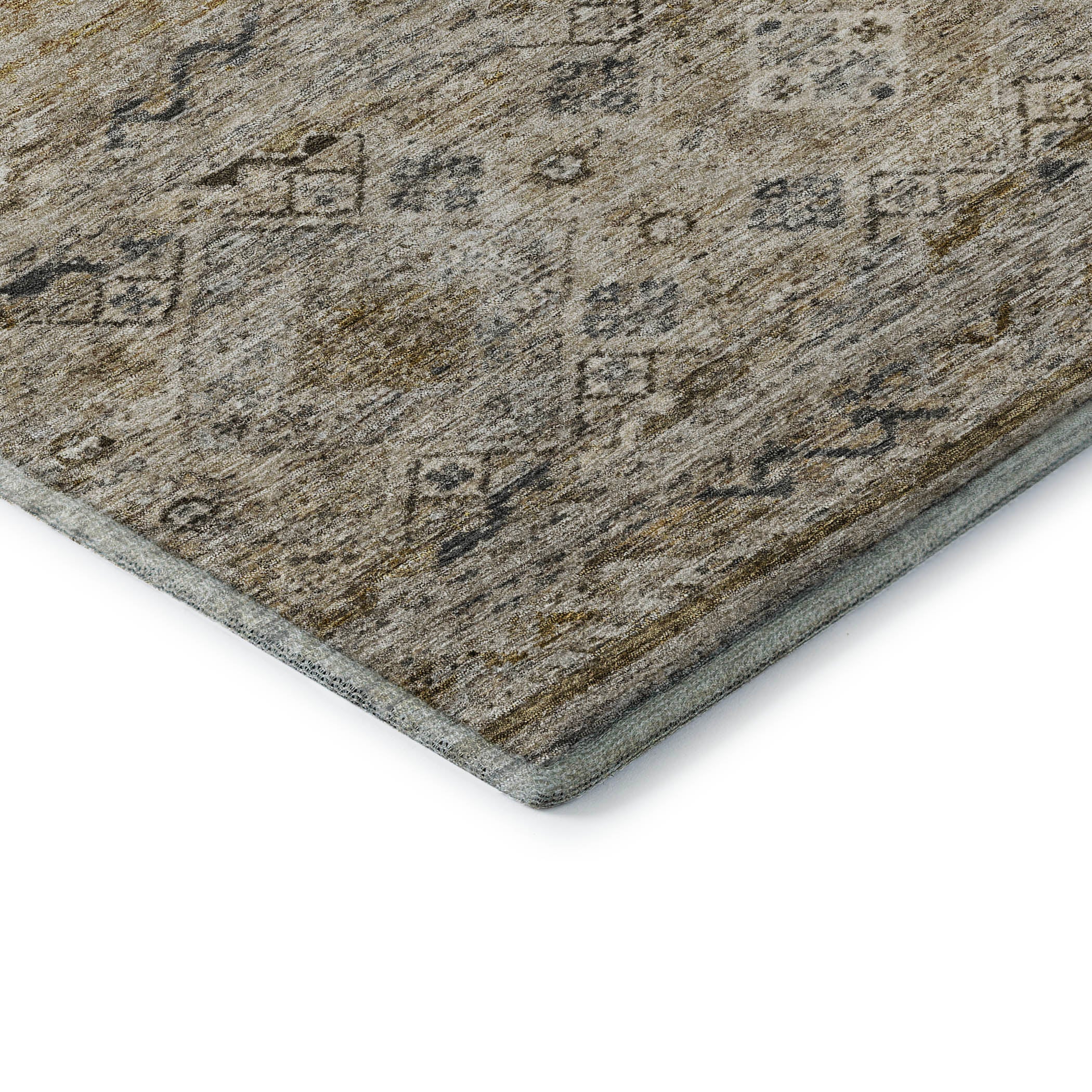 Marrakech Machine Washable Transitional Brown Rug 1'8" x 2'6" #shape_Rectangle