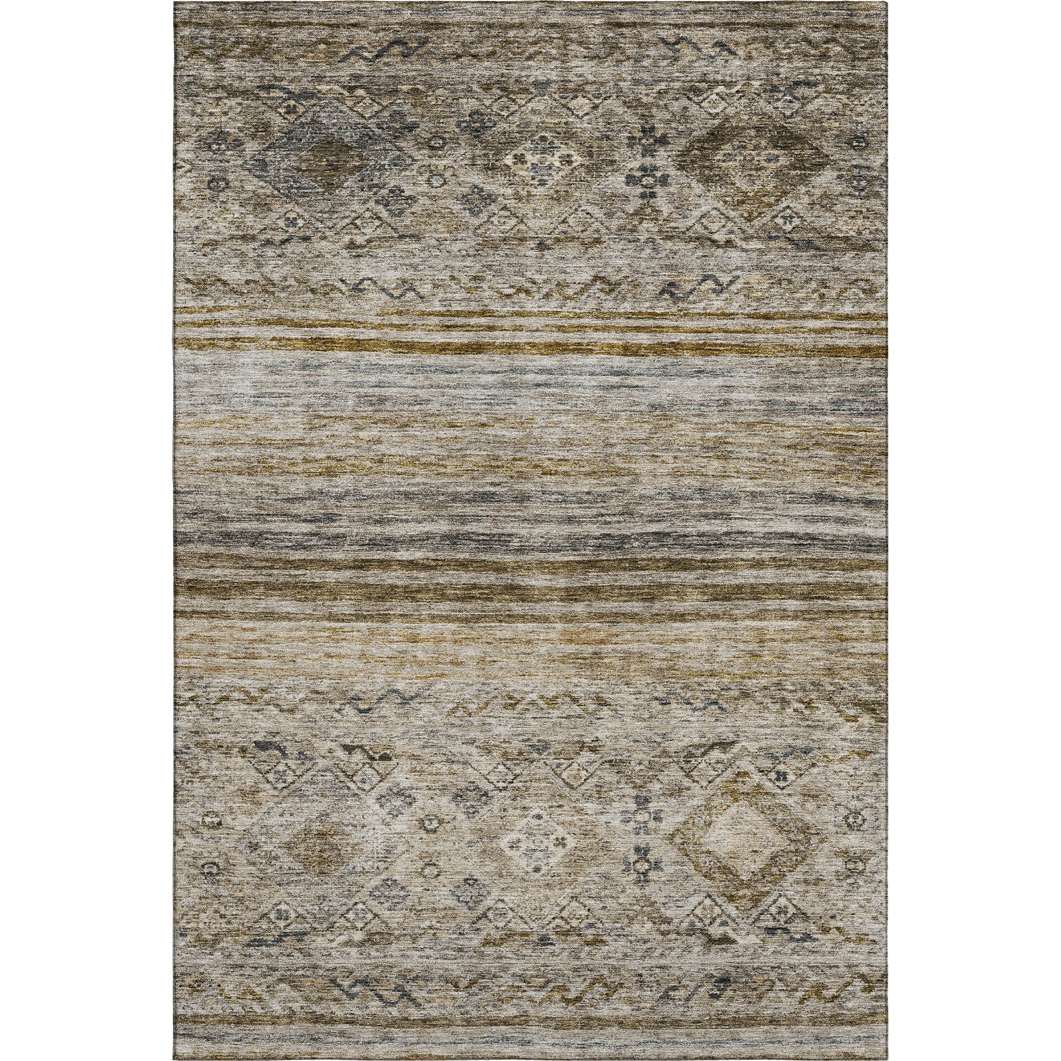 Marrakech Machine Washable Transitional Brown Rug 2'6" x 3'10" #shape_Rectangle